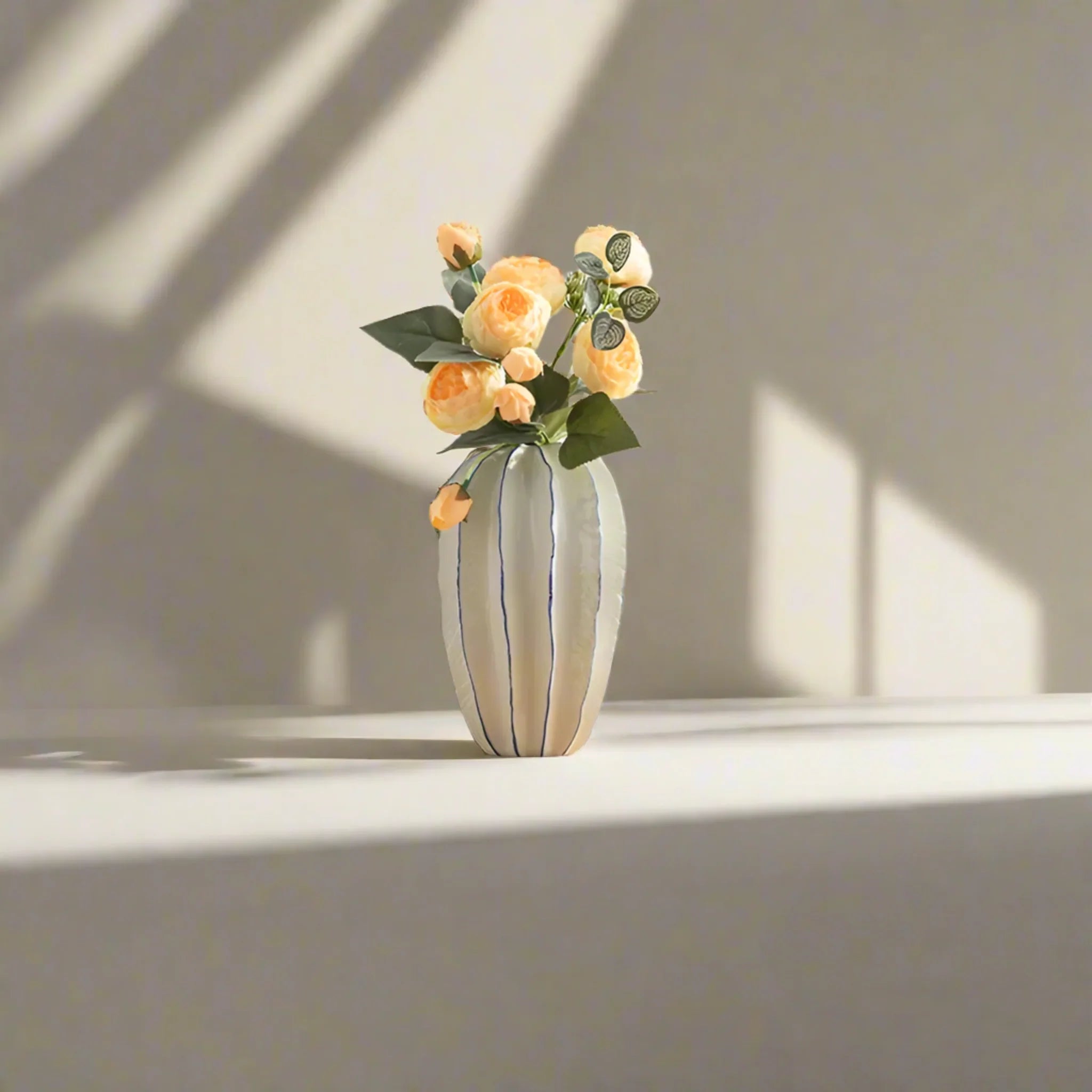 Blomra Sculptural Porcelain Vase for Nordic Decor, Vases, Handcrafted