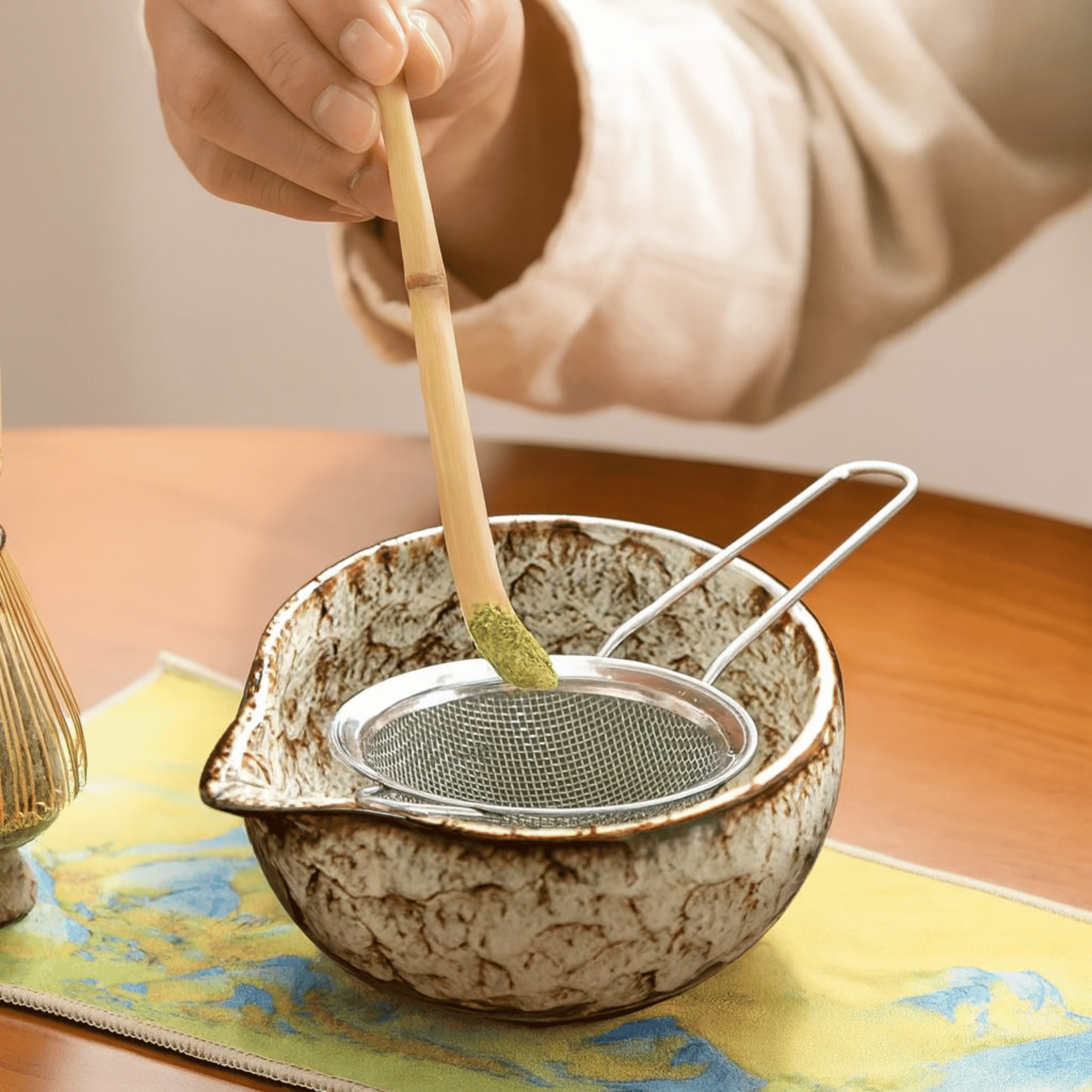 Complete Japanese Matcha Tea Set with Bamboo Whisk, Sets, Bylge 6-Piece Ceramic