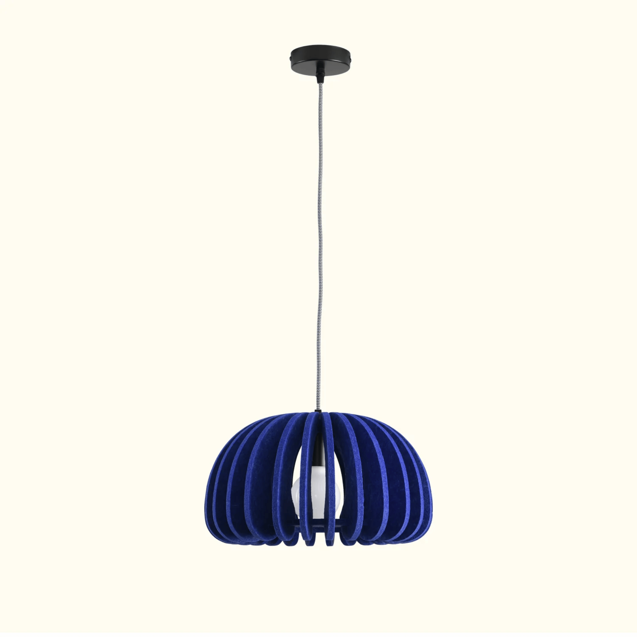 Modern Acoustic Felt Pendant Light — Dampa Skonne, Blue, Ceiling Fixtures