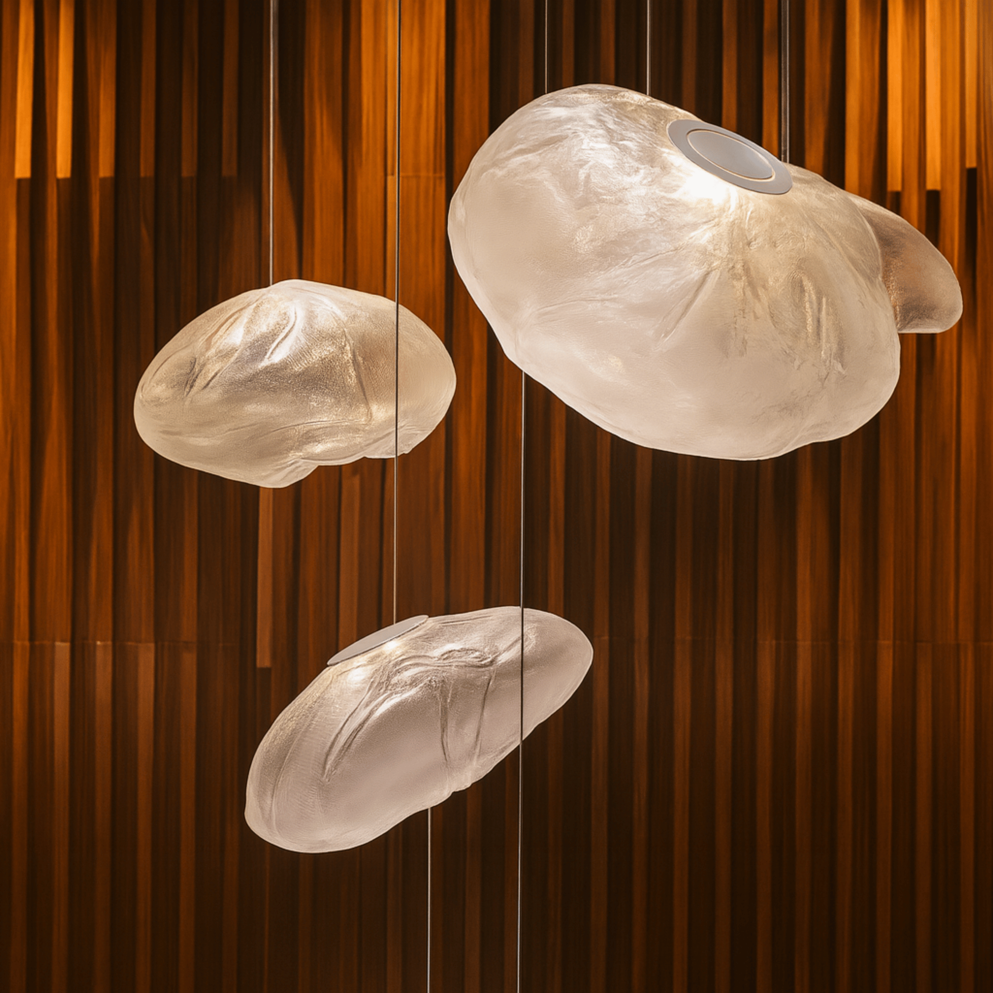 Nordic Cloud Glass Pendant Light for Modern Homes, Ceiling Fixtures, Driva Sculptural