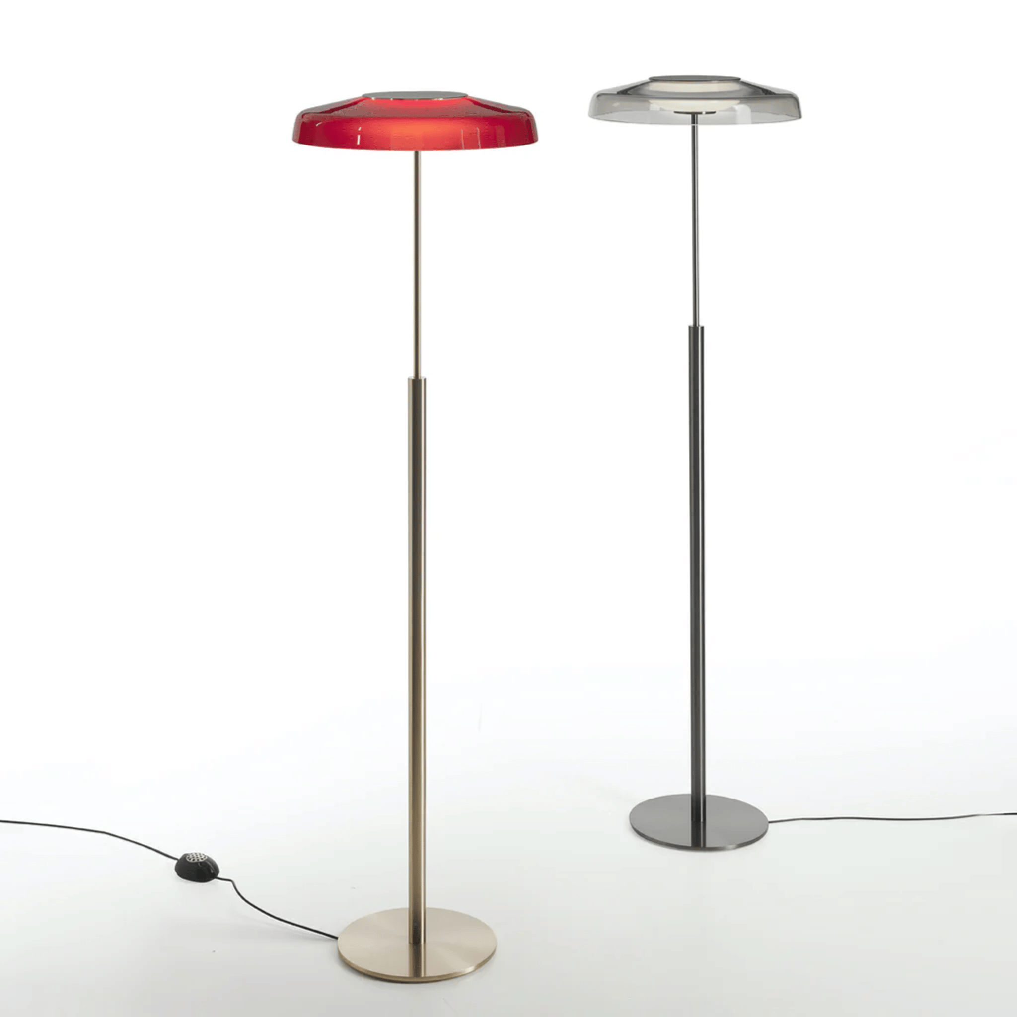 Retro Glass Floor Lamp Elegant Vintage Gold Design, Lamps, Elden for Living Room