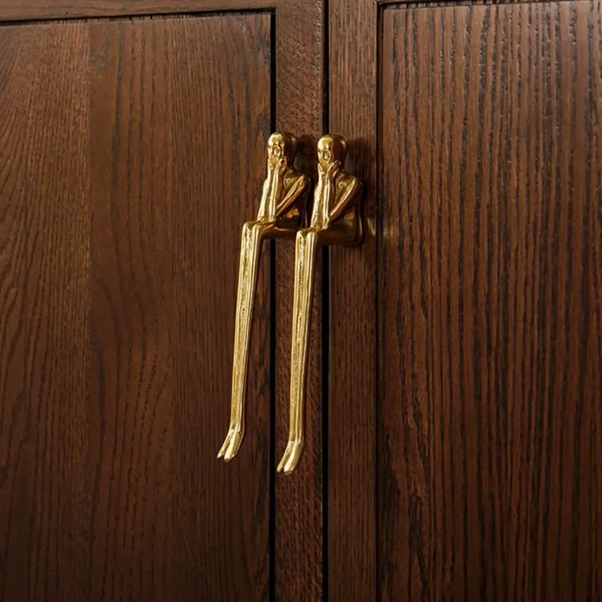 Forma Sculptural Brass Cabinet Pull Handle, Knobs & Handles, Humanoid Nordic Design