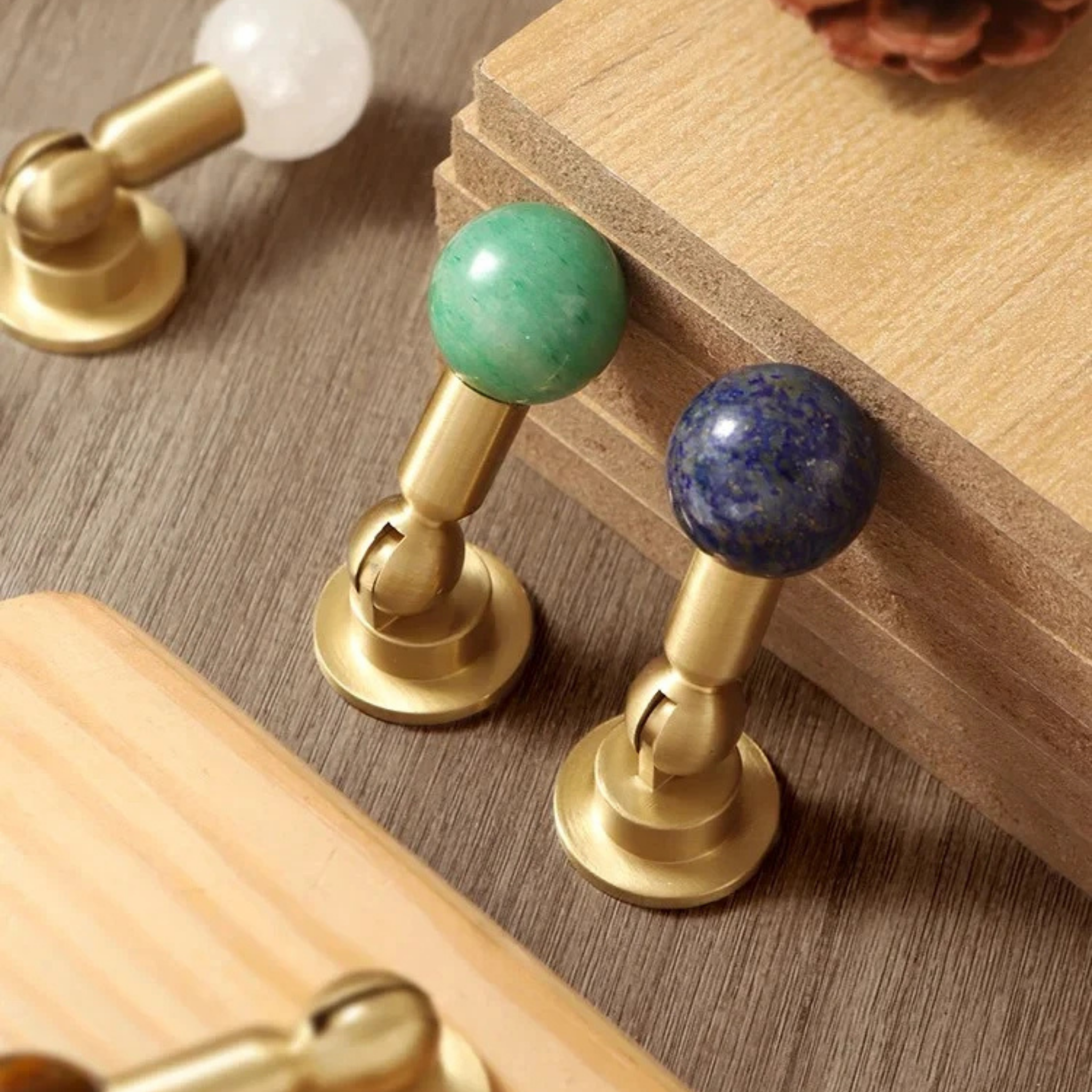 Crystal Cabinet Knob in Brass Decorative Hardware, Knobs & Handles, Glinta Decor