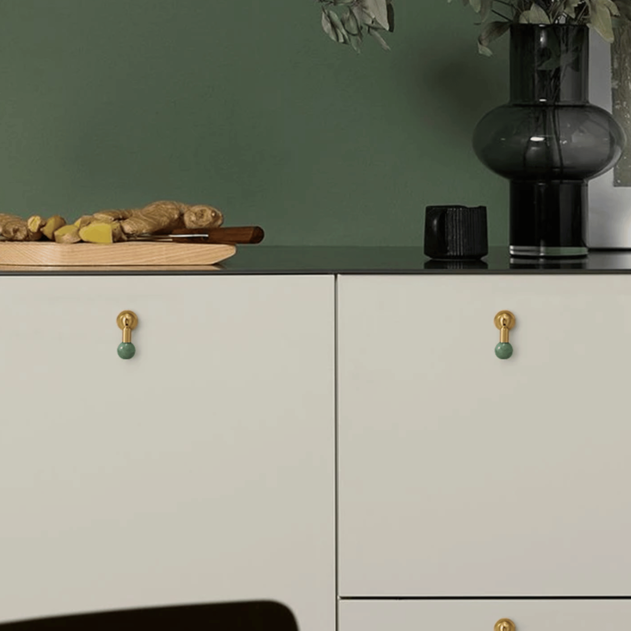 Crystal Cabinet Knob in Brass Decorative Hardware, Knobs & Handles, Glinta Decor