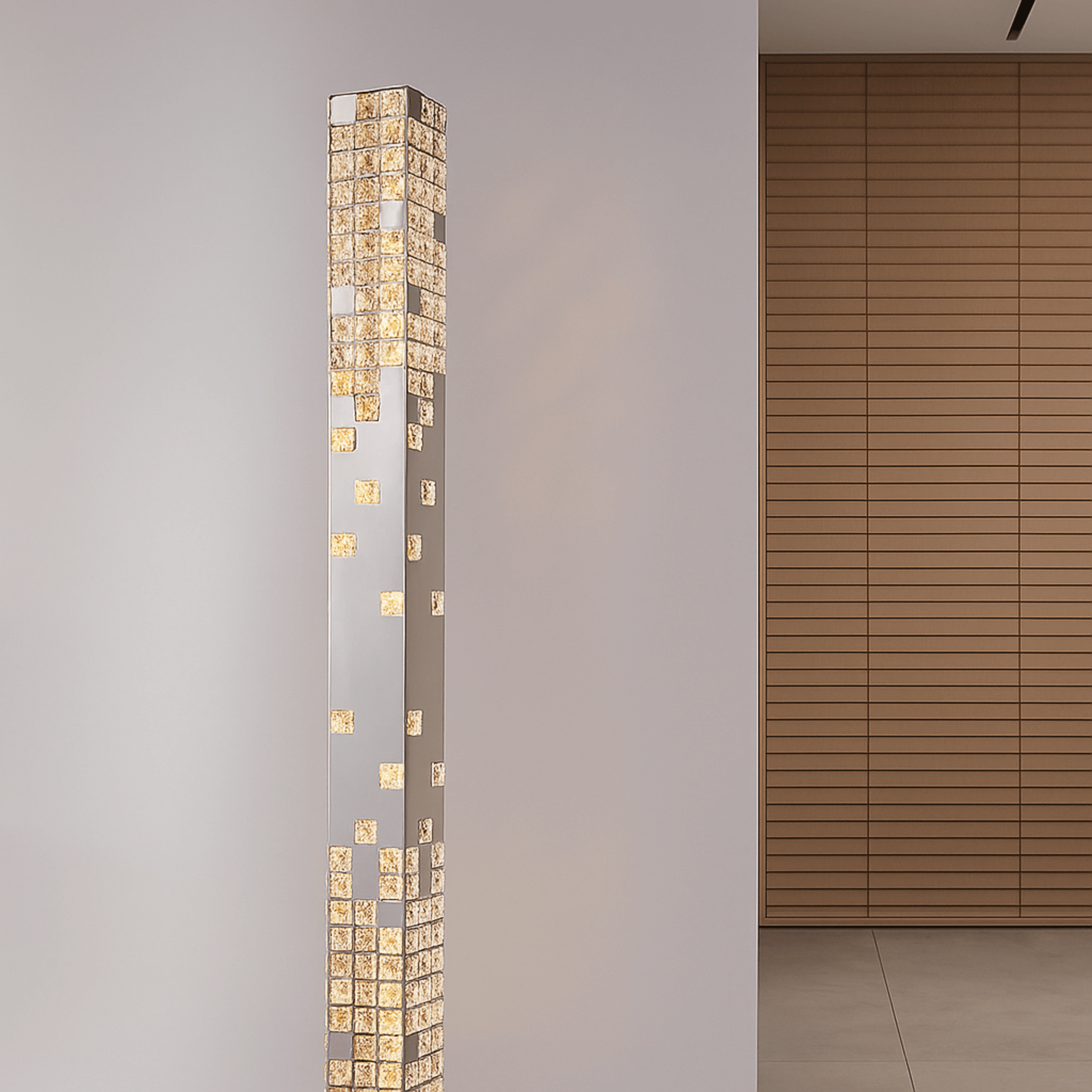 Glodra Crystal LED Tower Floor Lamp Living Room, Lamps, with Light