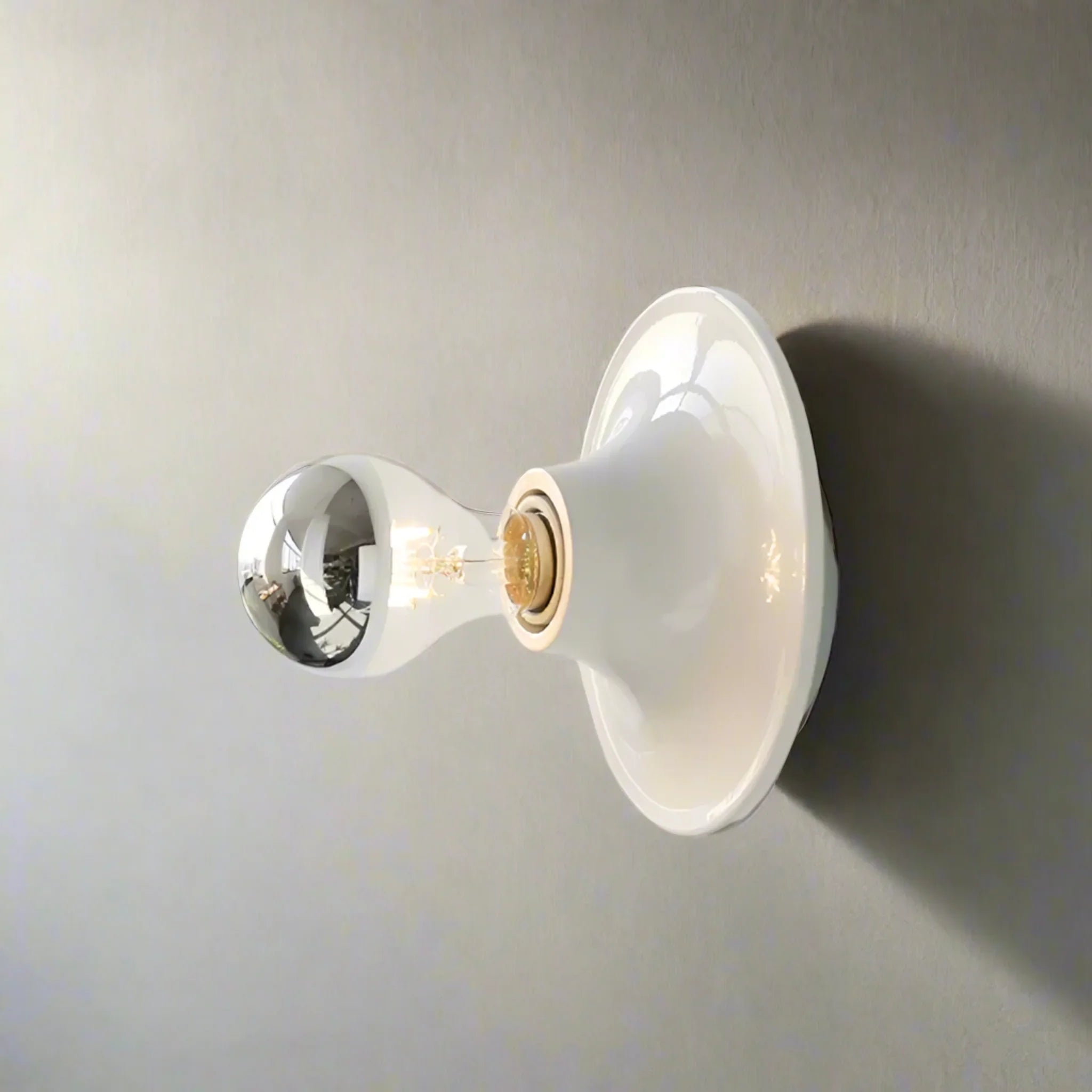 Glødvar Retro Iron Wall Sconce for Home Decor, White, Light Fixtures, Nordic Design