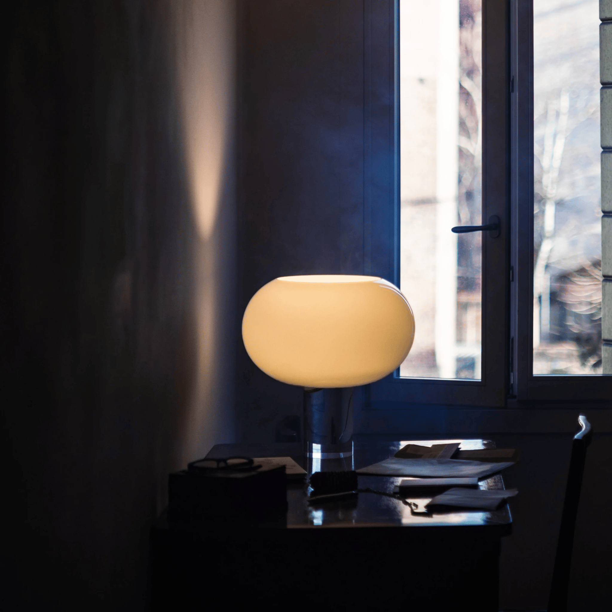 Scandinavian Frosted Glass Globe Table Lamp Decor, Lamps, Glodvei Large