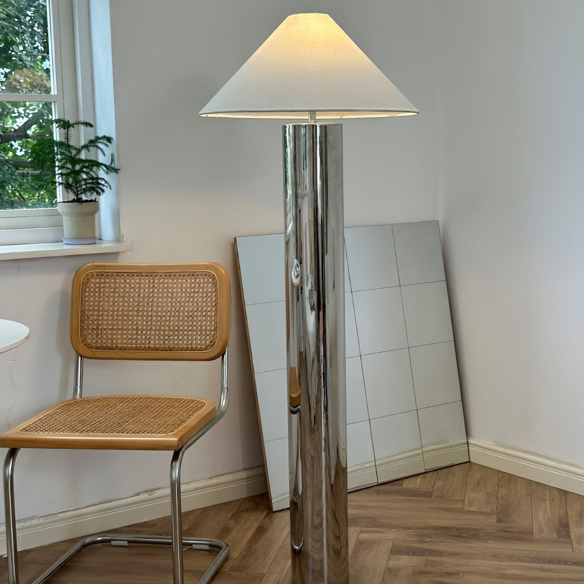 Modern Stainless Steel Floor Lamp — Nordic Design, Lamps, Glödra Sculptural