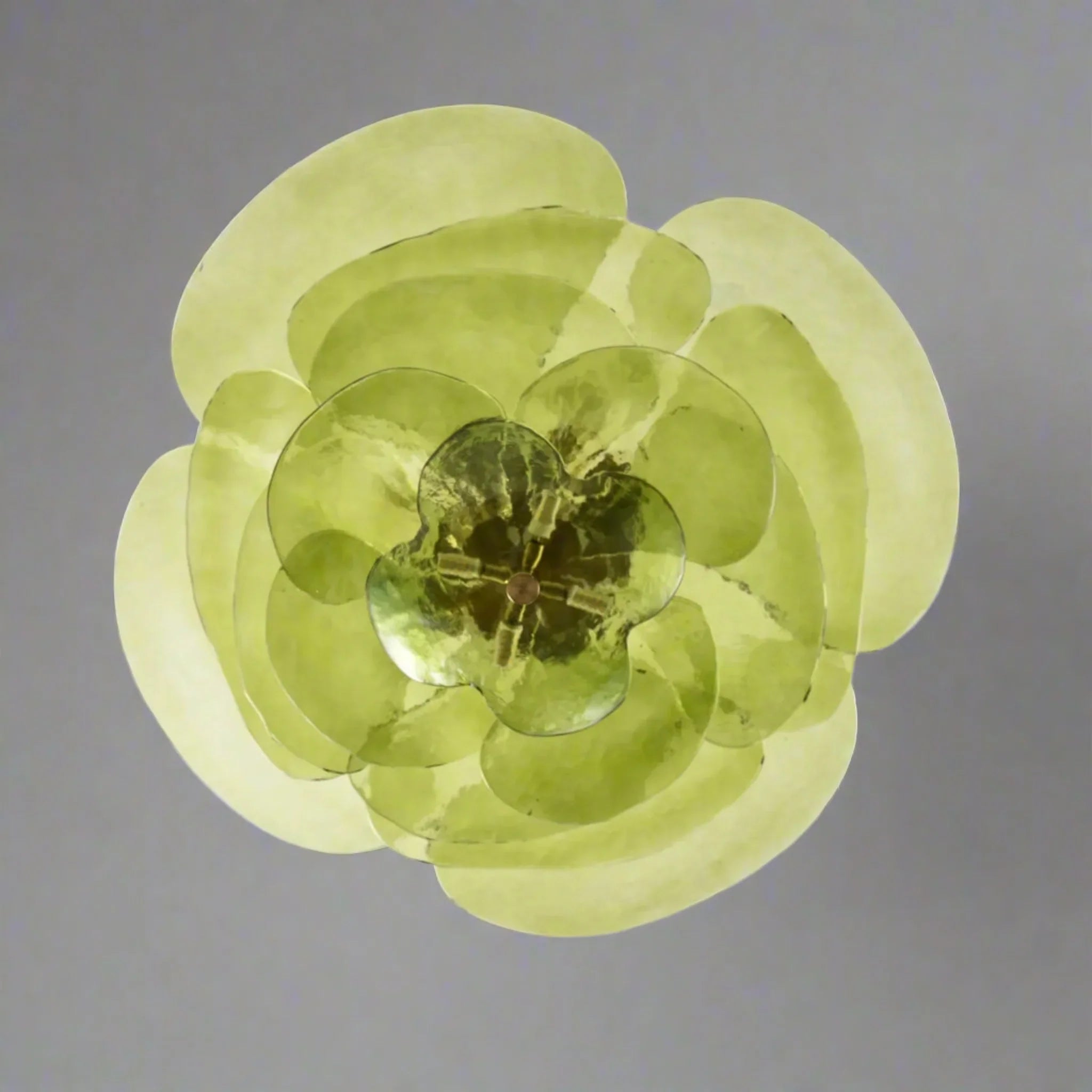 Green Glass Chandelier — Nordic Pendant by Skonne, Ceiling Light Fixtures, Grønja Stained