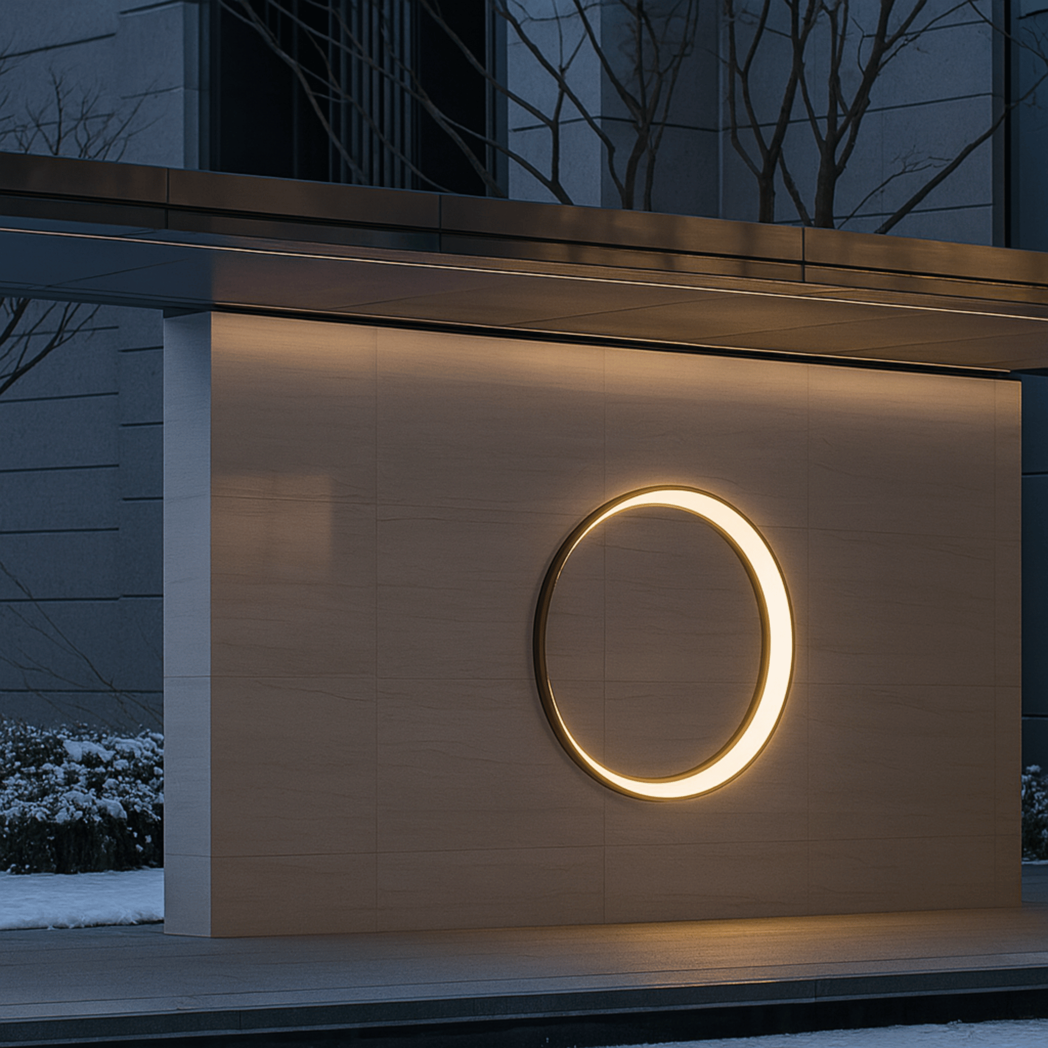Halvmane Waterproof Round LED Outdoor Wall Light, Warm white / DIA 13.9’’, Landscape Pathway Lighting, Stainless