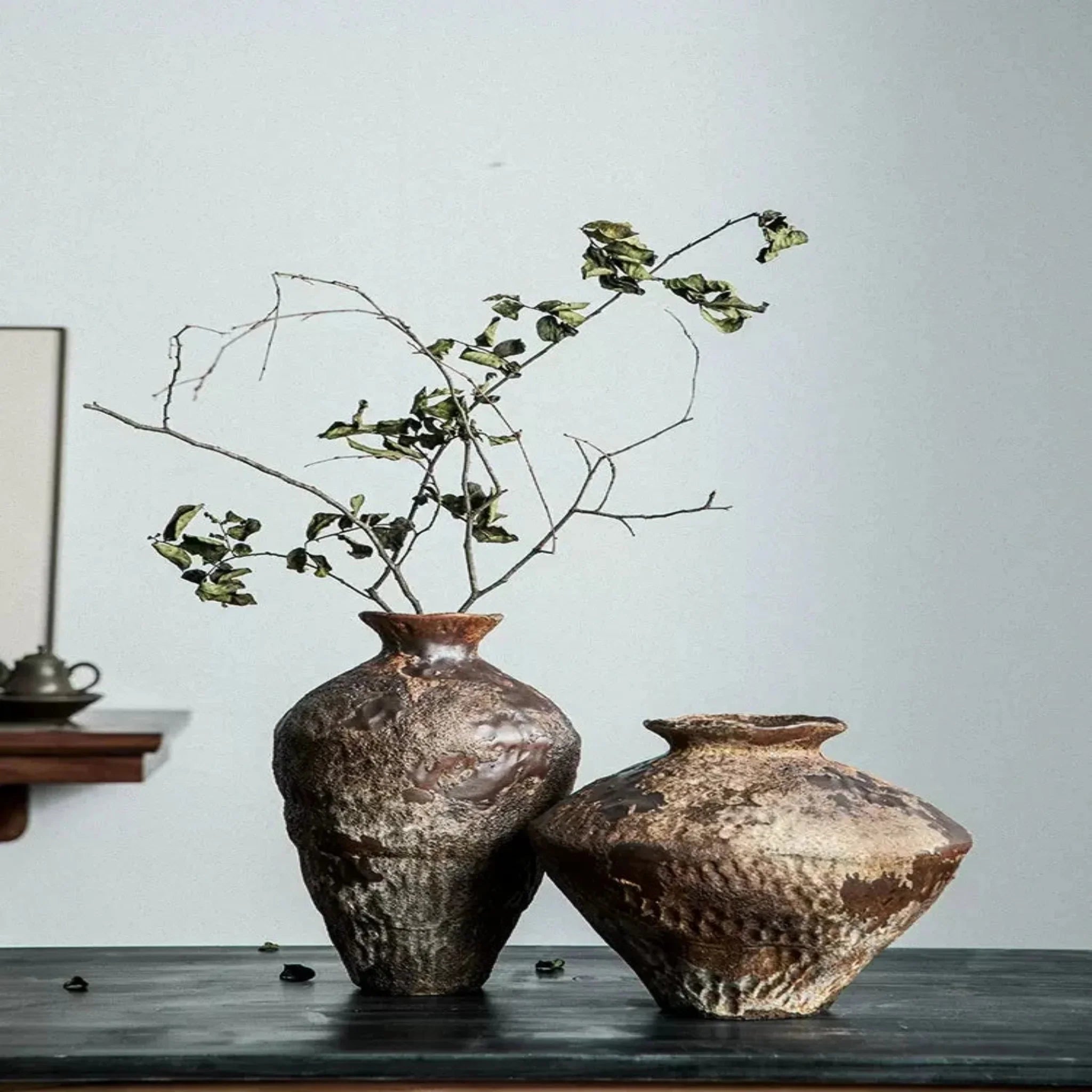 Jorde Rustic Ceramic Vase Artisan Nordic Style, Vases, Handmade Home Decor