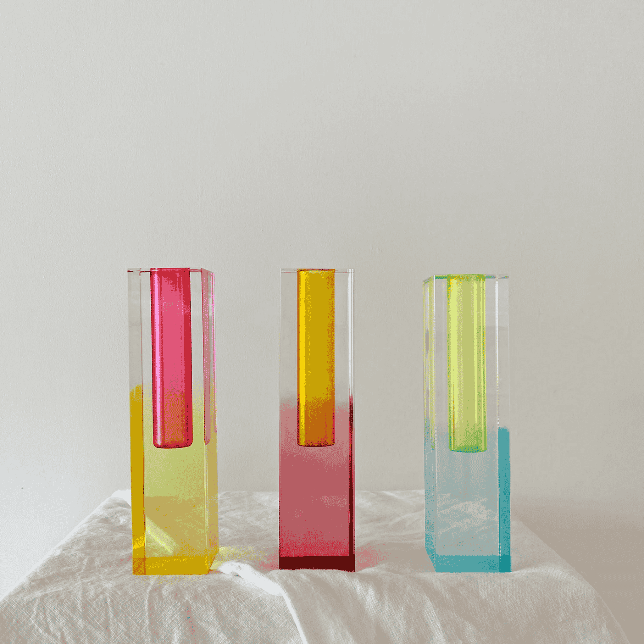 Klaris Tall Acrylic Bud Vase for Nordic Interiors, Vases, Minimalist