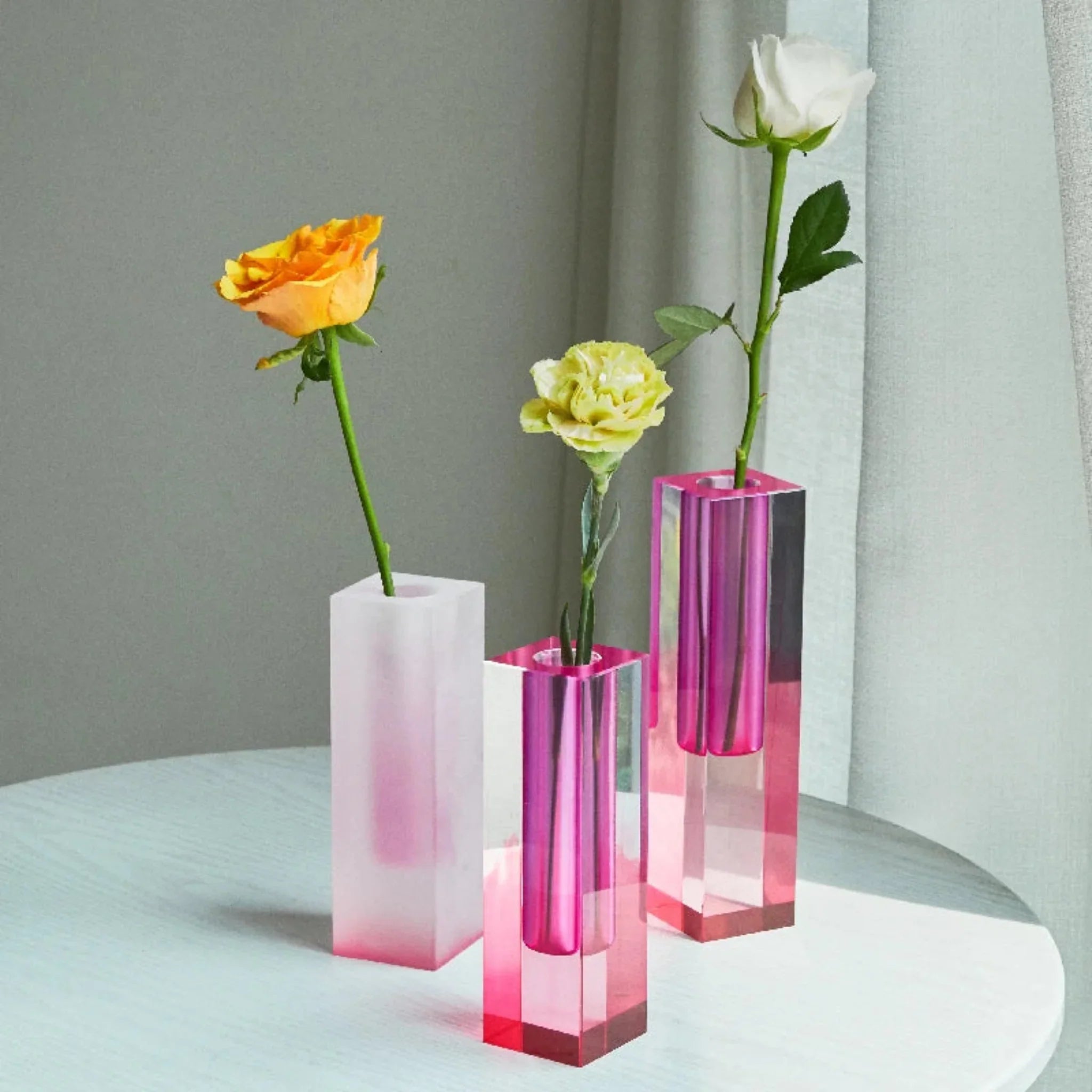 Klaris Tall Acrylic Bud Vase for Nordic Interiors, Vases, Minimalist