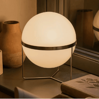 Bauhaus Chrome Globe Floor Lamp — Modern Lighting, 1, Lamps, Kulglod Acrylic