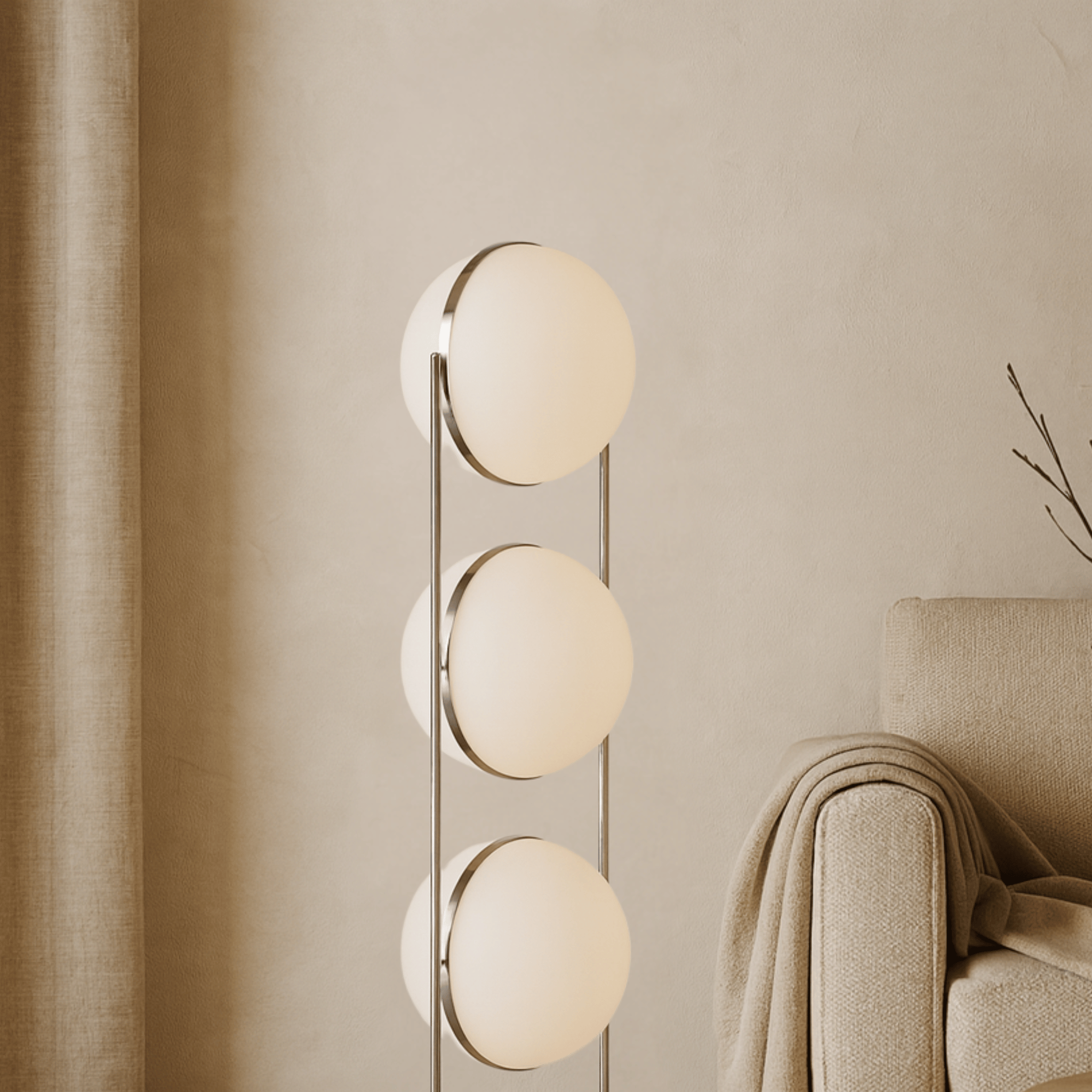 Bauhaus Chrome Globe Floor Lamp — Modern Lighting, Lamps, Kulglod Acrylic