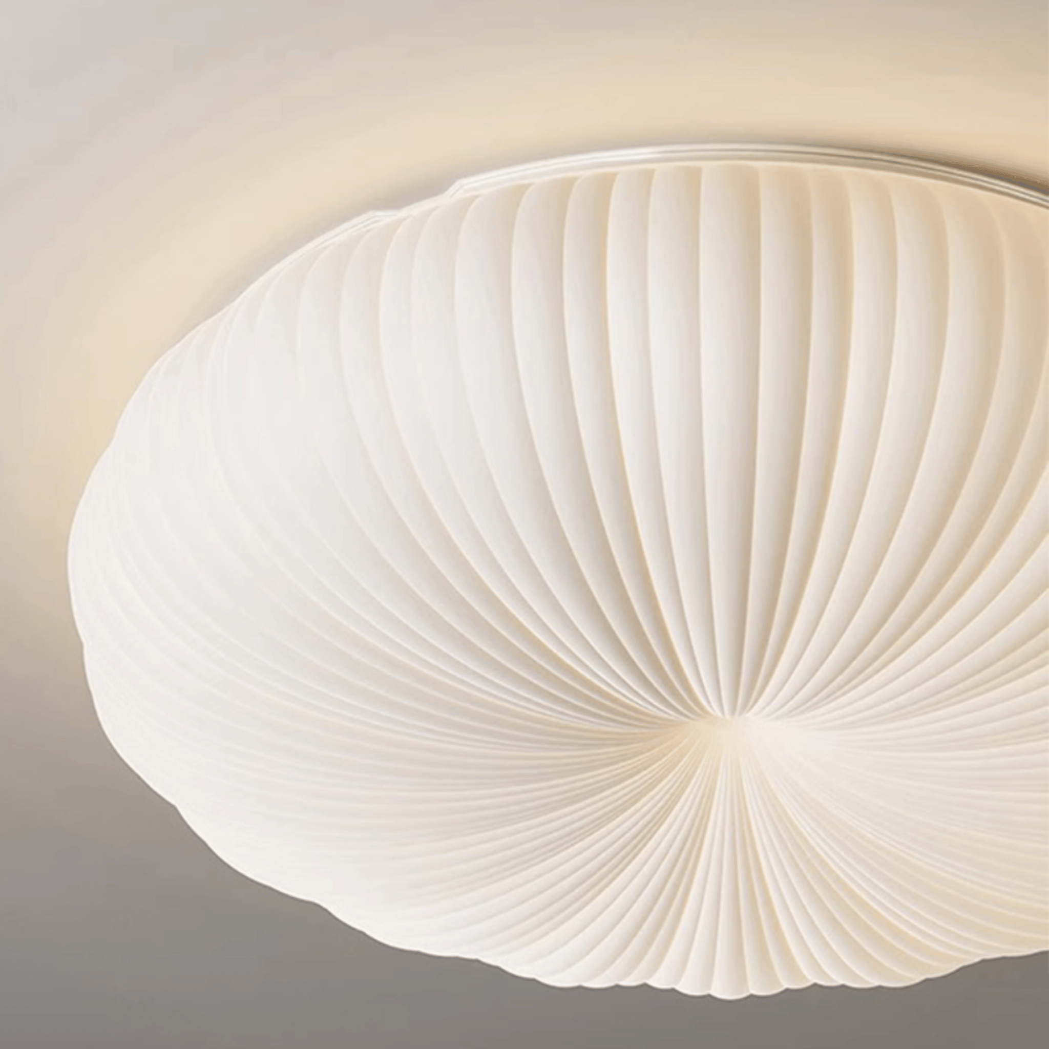 Kupa Sculptural Cream Flush Mount LED Ceiling Light, Fixtures