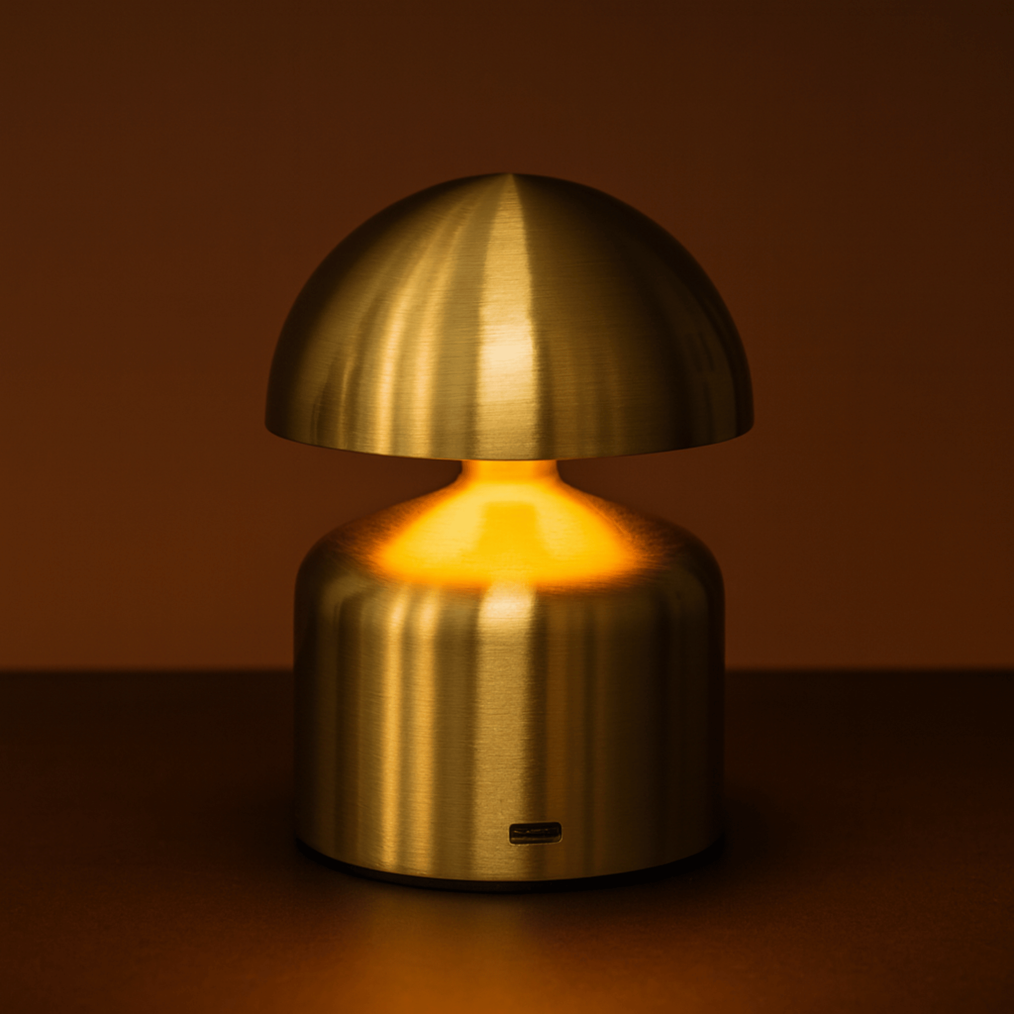 Kveld Touch Table Lamp — Rechargeable 3-Color LED, Gold, Lamps, Cordless with 3 Color Modes