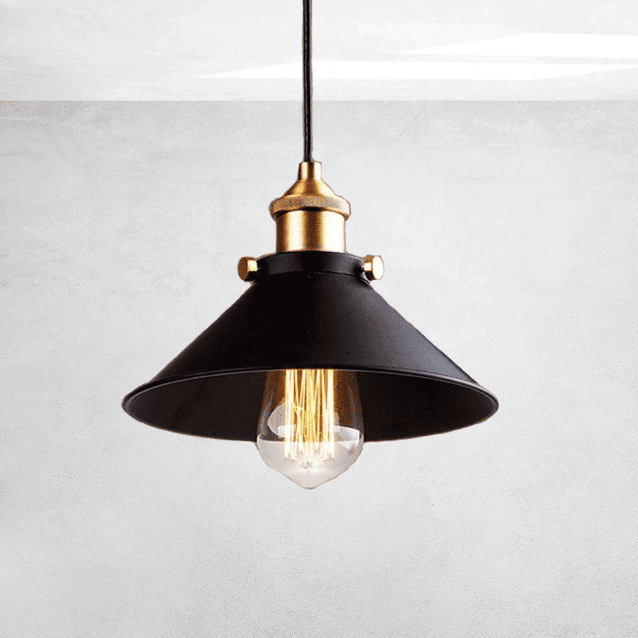 Kveld Industrial Iron Pendant Light Vintage Style, Ceiling Fixtures, Retro Lamp for Loft Spaces