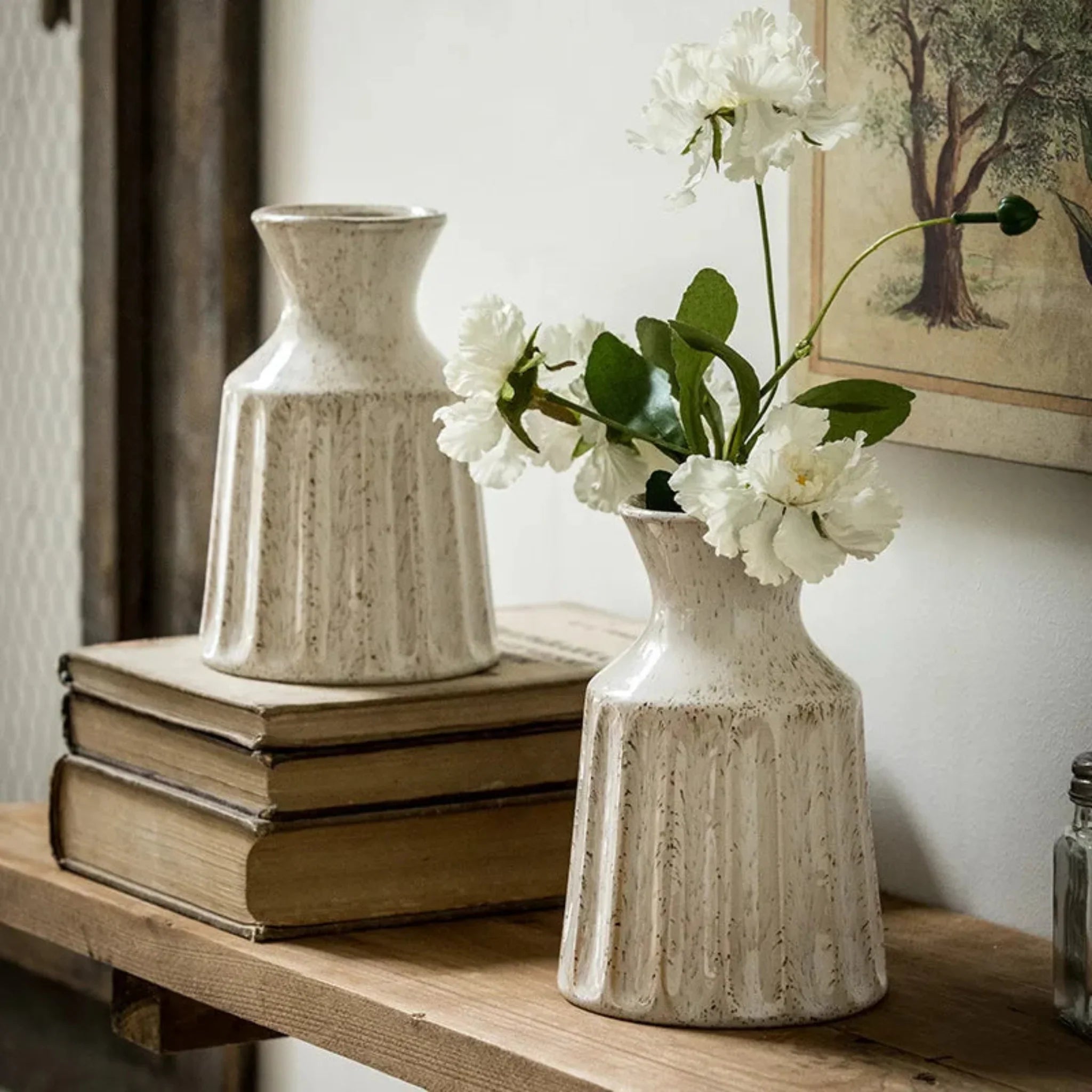 Lervik Vintage Ceramic Vase for Stylish Interiors, Vases, Nordic Home Decor