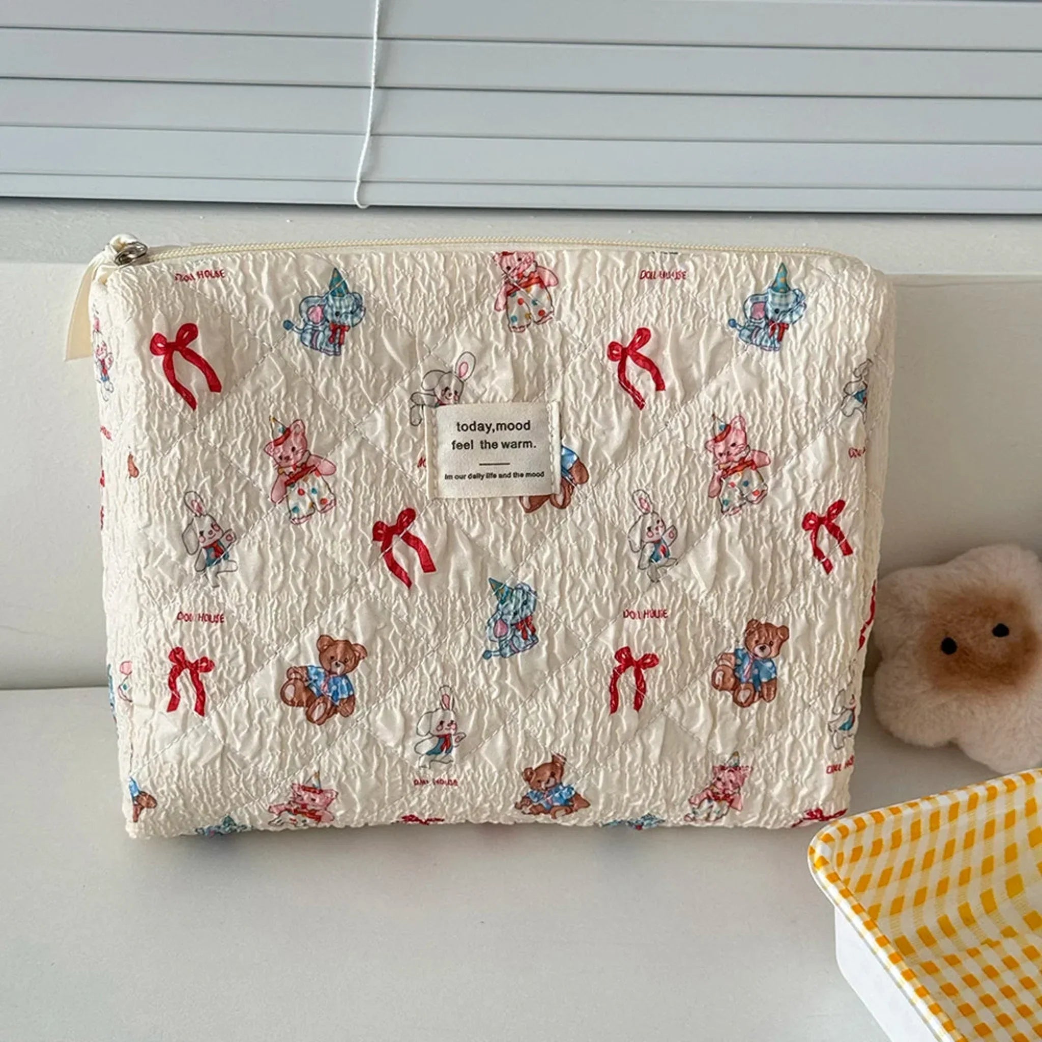 Kawaii Cartoon Makeup Bag Set 3-Piece Quilted, Bags, Mysa Cosmetic