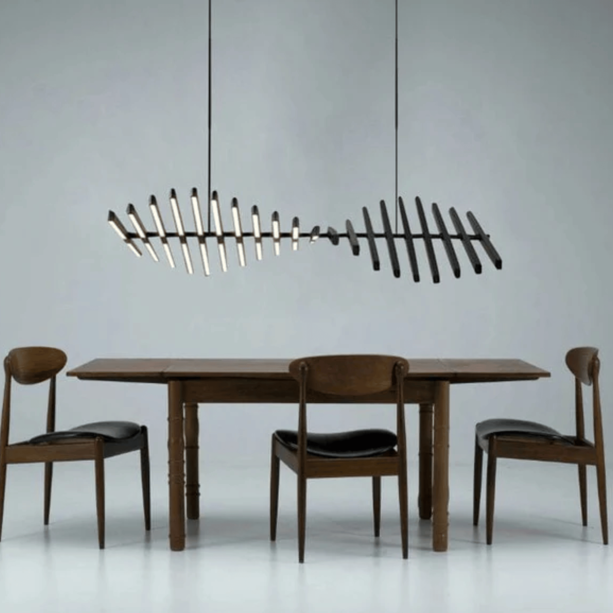 Black Dimmable LED Chandelier | Modern Ceiling Light, Large, Chandeliers, Nattbue