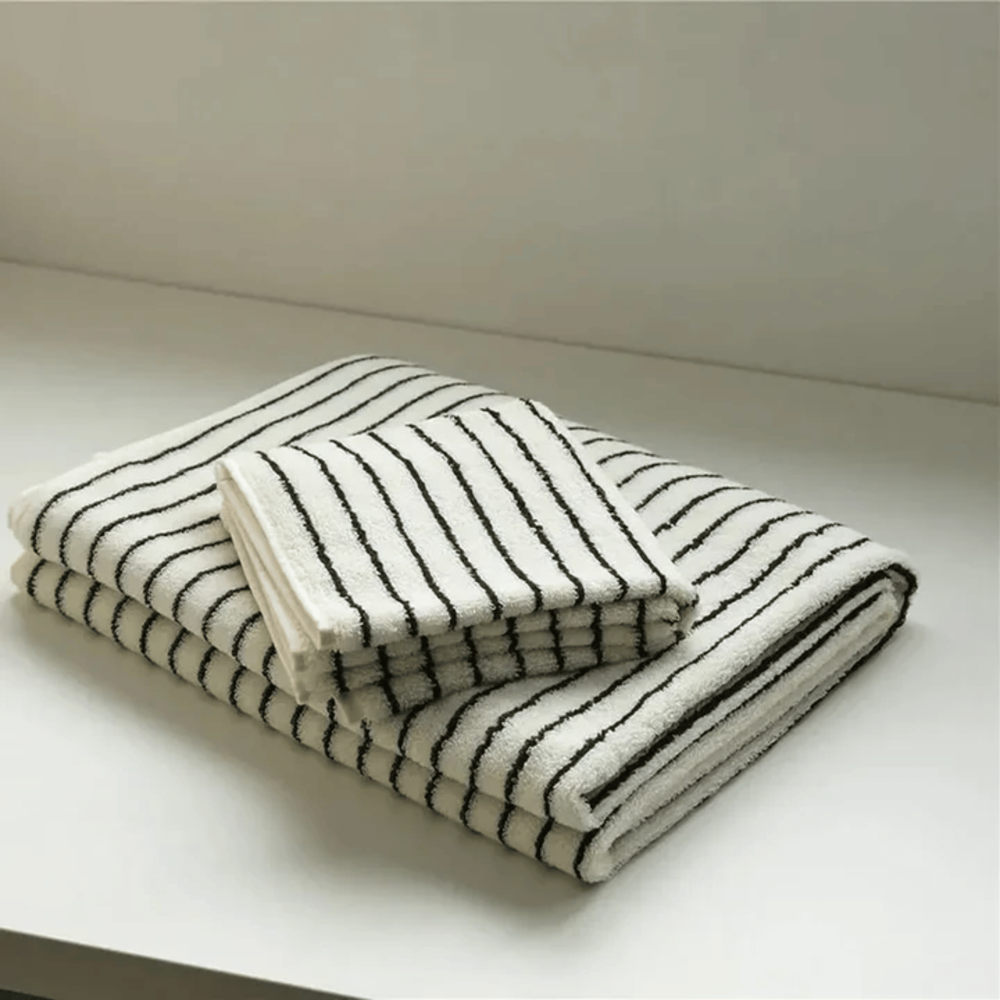 Soft Retro Stripe Cotton Towel — Face & Bath Set, Towels, Randvik Combed Striped
