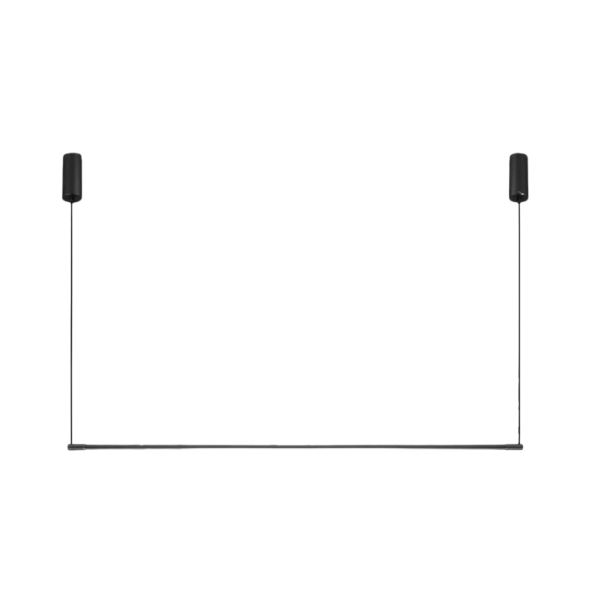 Rekke Linear LED Pendant Light for Modern Kitchens, Ceiling Fixtures, Aluminum Black