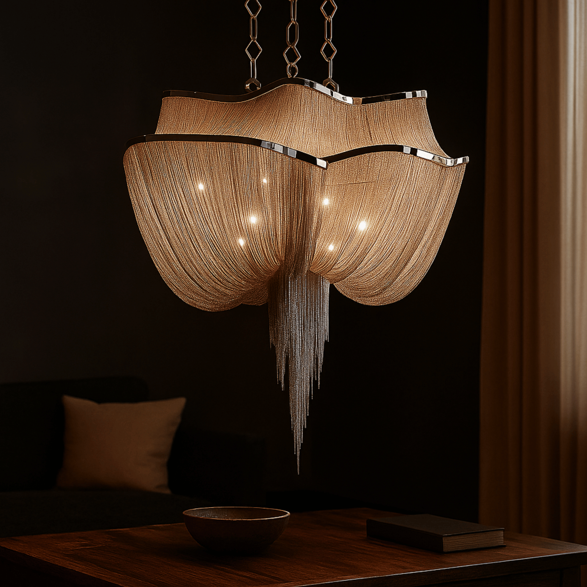 Silver European Retro Chandelier Two-Tier LED, Small, Chandeliers, Silvra Classic Double-Tier