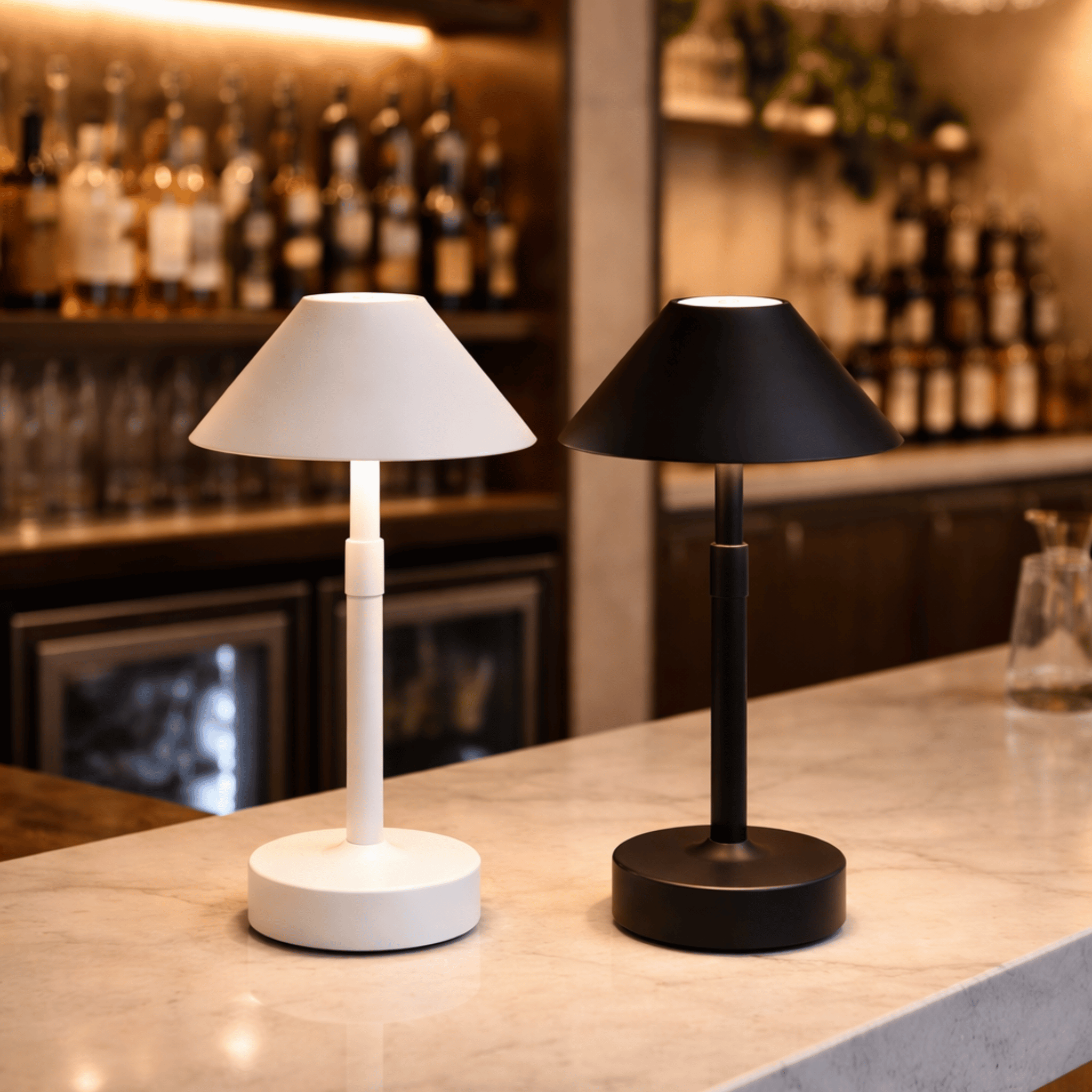 Solra Rechargeable Cordless Touch-Dimming LED Lamp, Table Lamps, Telescopic Dimmable