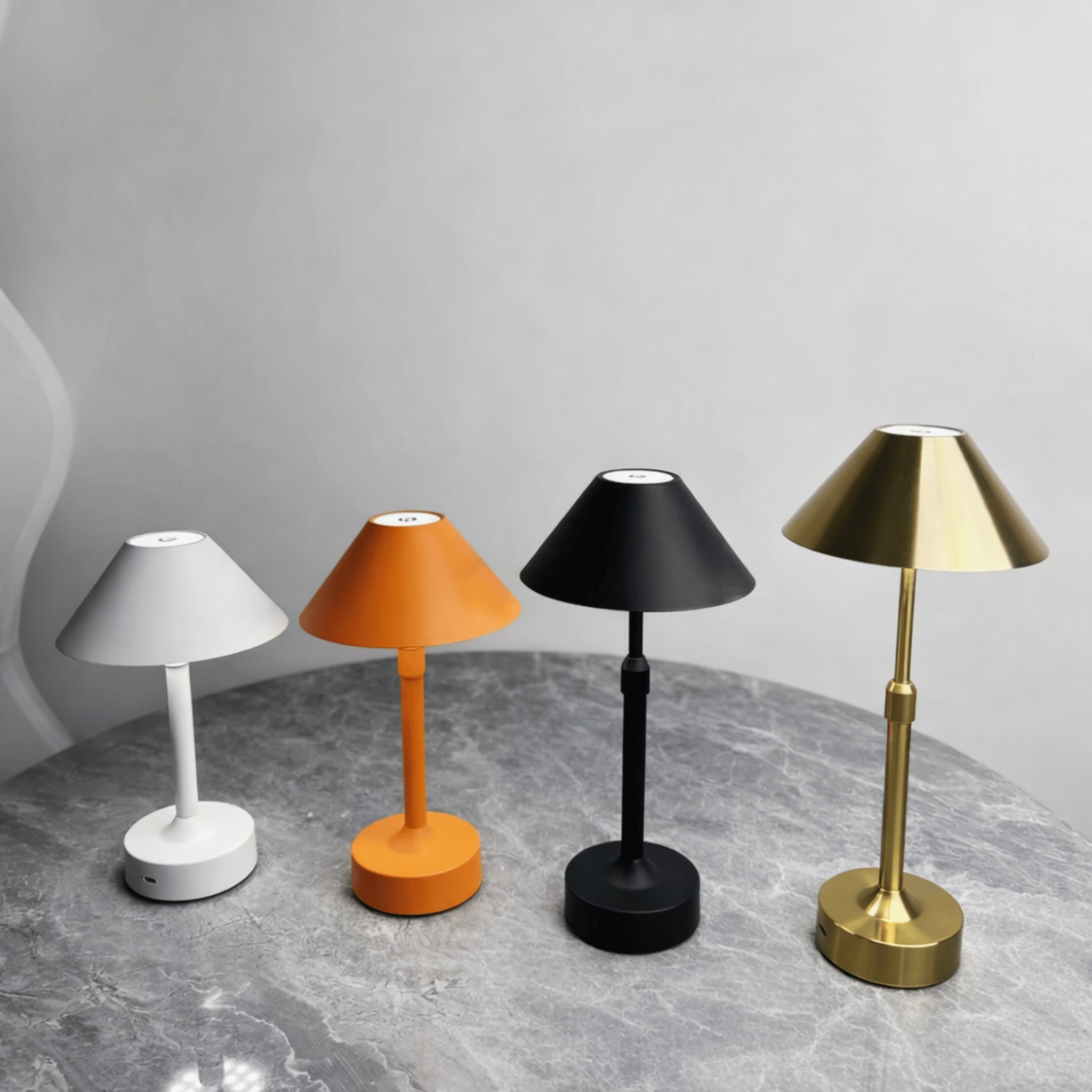 Solra Rechargeable Cordless Touch-Dimming LED Lamp, Table Lamps, Telescopic Dimmable