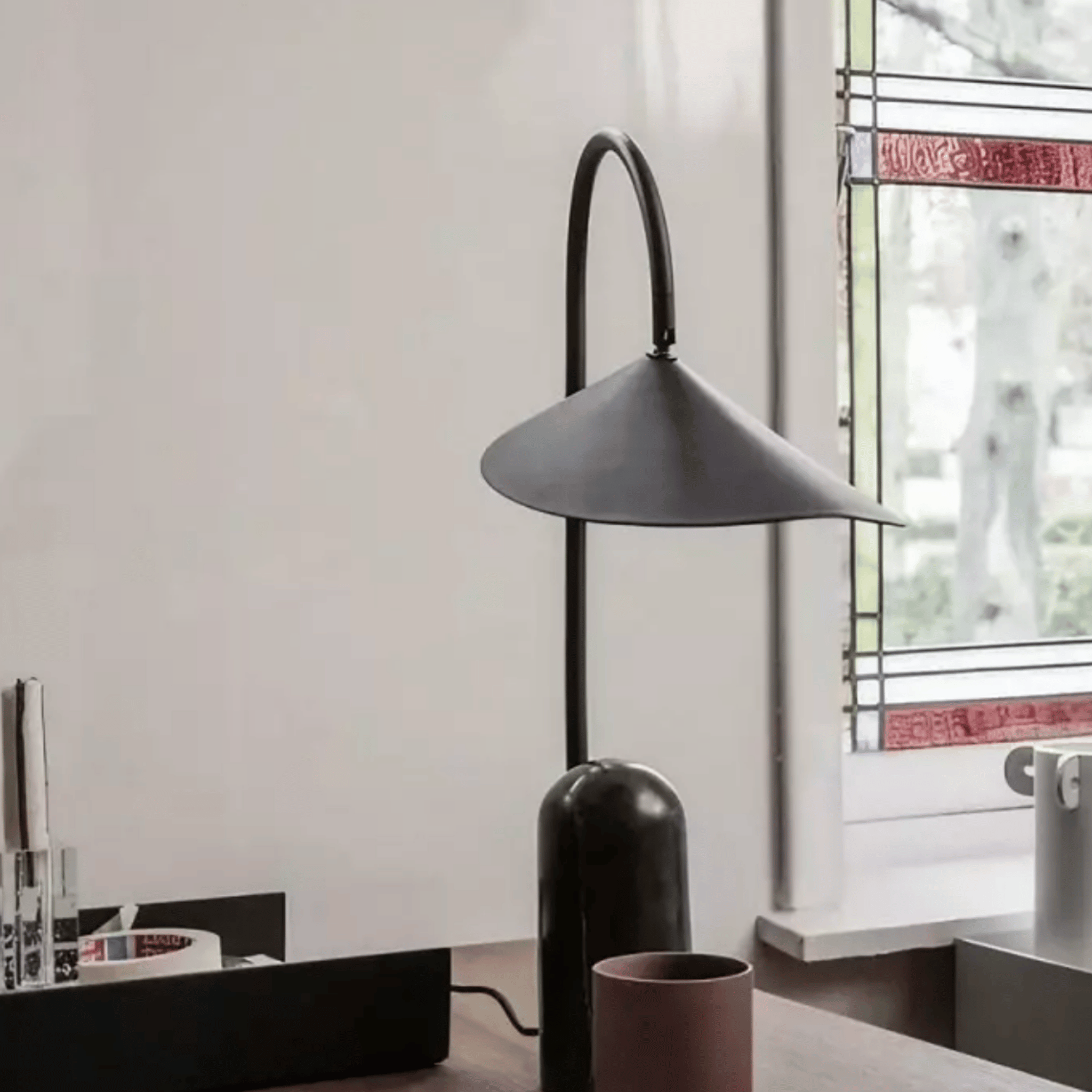 Nordic Marble Arc Table Lamp Minimalist Design, Lamps, Solvei Danish