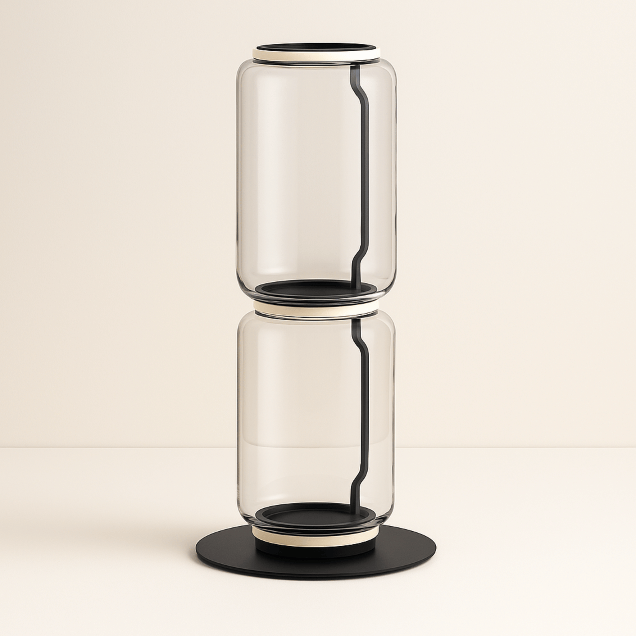 Hand-Blown Glass Column Floor Lamp - Skonne Design, Lamps, Stava Stacked