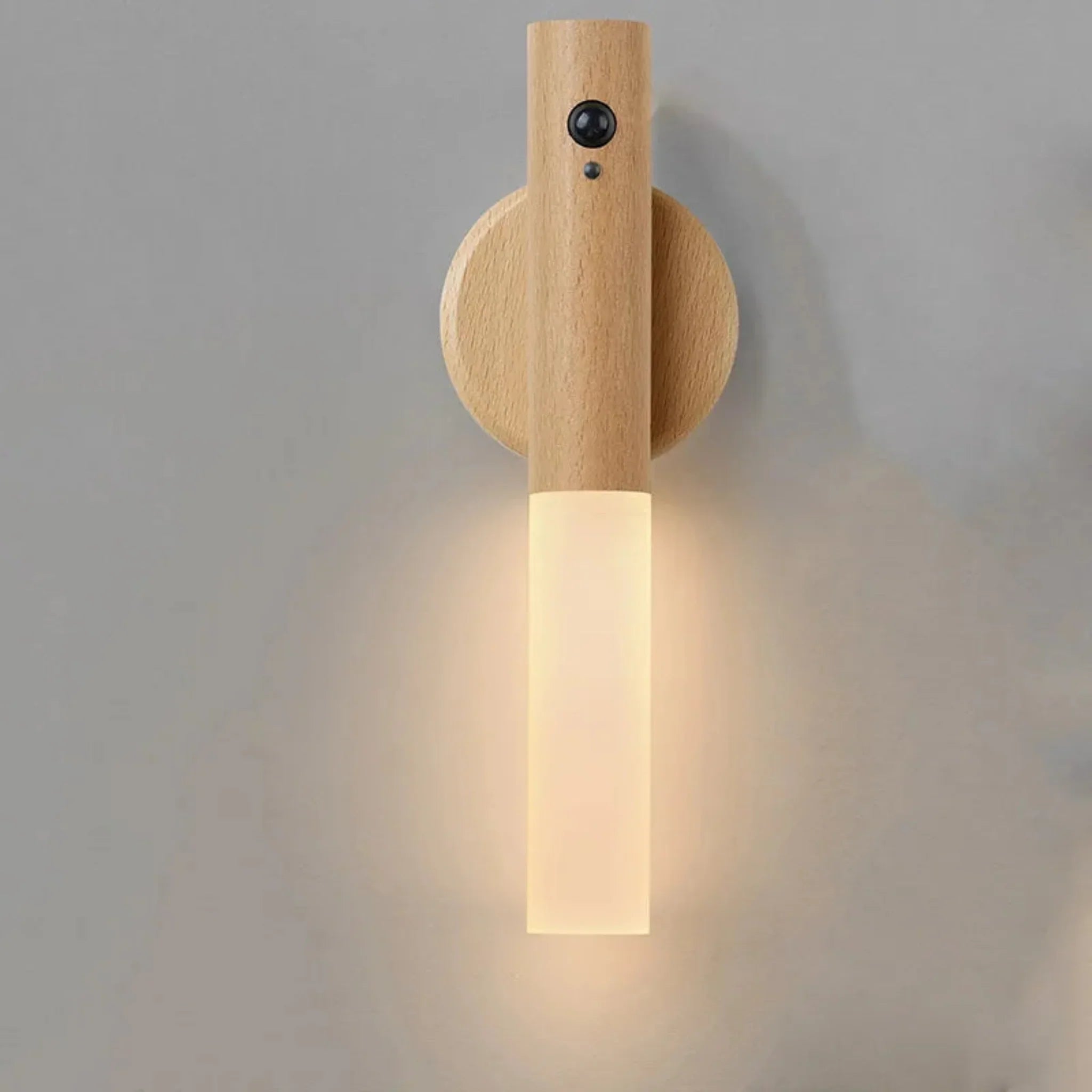 Stiga Motion Sensor Night Light - Rechargeable LED, Wood -1PC, Wall Fixtures