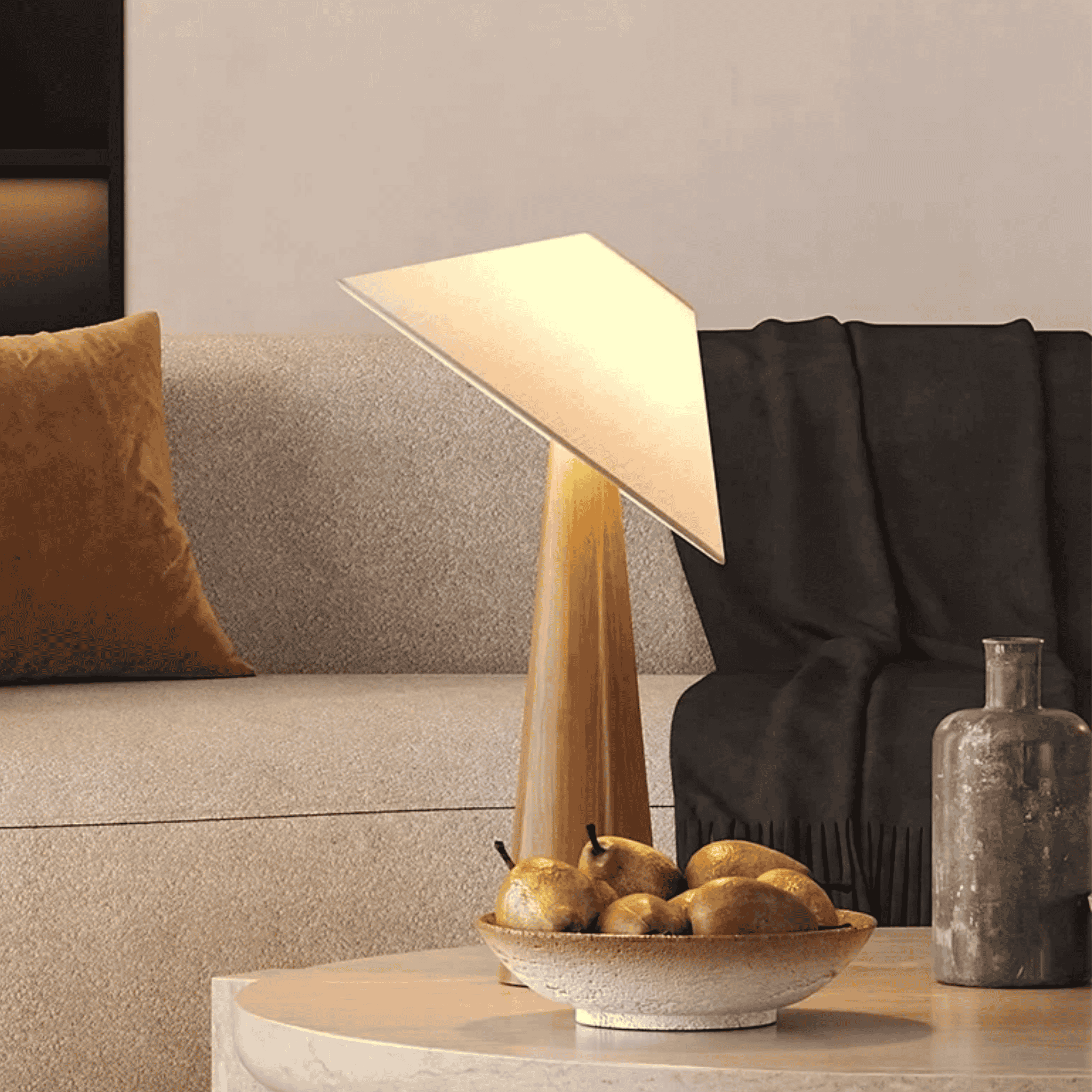 Solid Wood Wabi-Sabi Floor Lamp Zen Nordic Design, Table lamp, Lamps, Stille Japanese