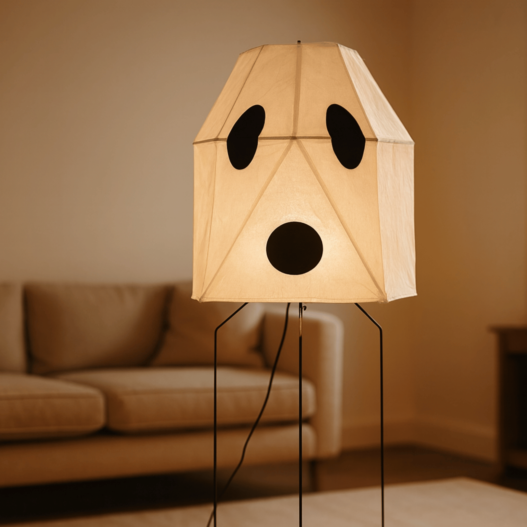 Stillvei Rice Paper Floor Lamp Wabi-Sabi Style, Lamps, 57in
