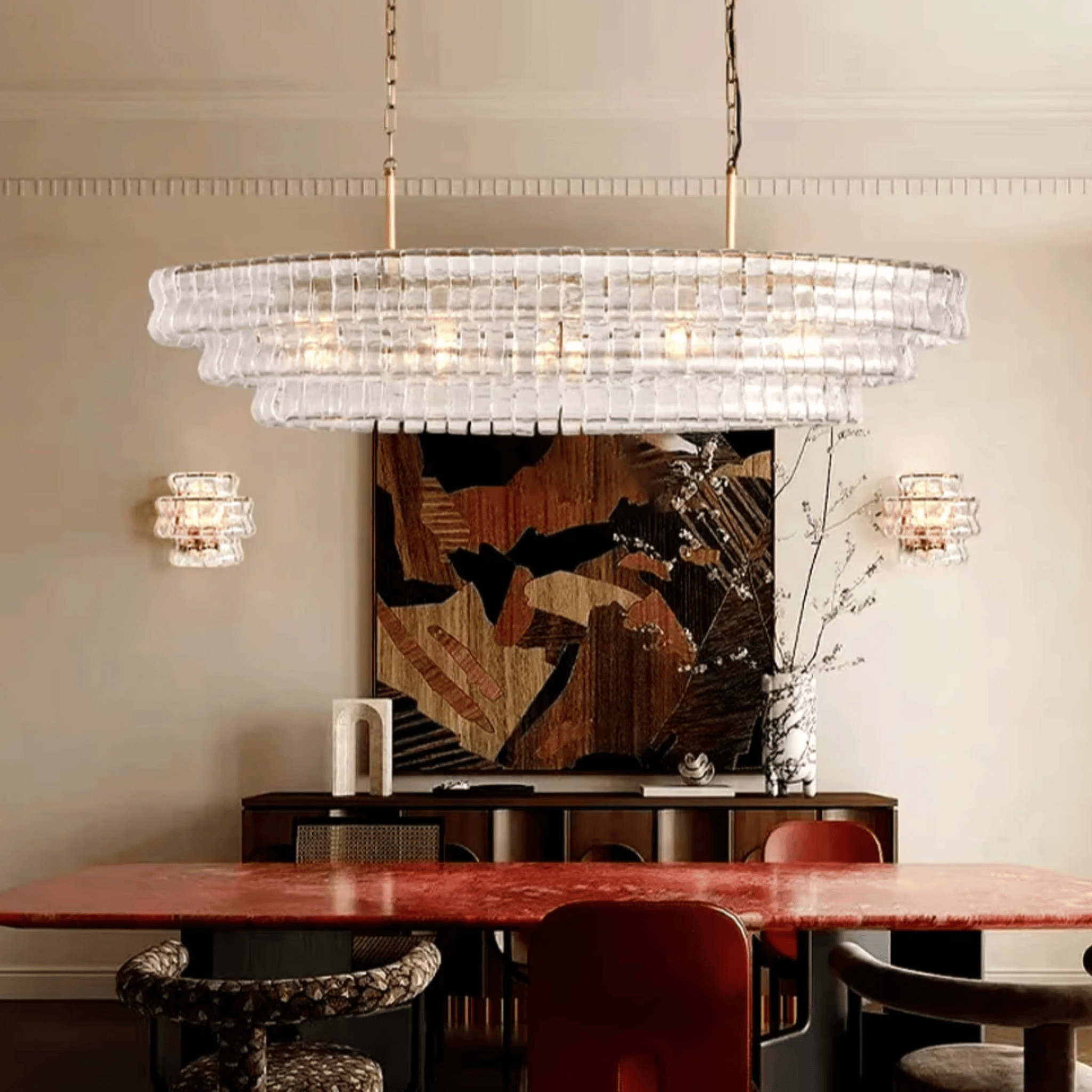 Stjerna Vintage Clear Glass Chandelier Dimmable LED, Small / Natural Light, Chandeliers, French