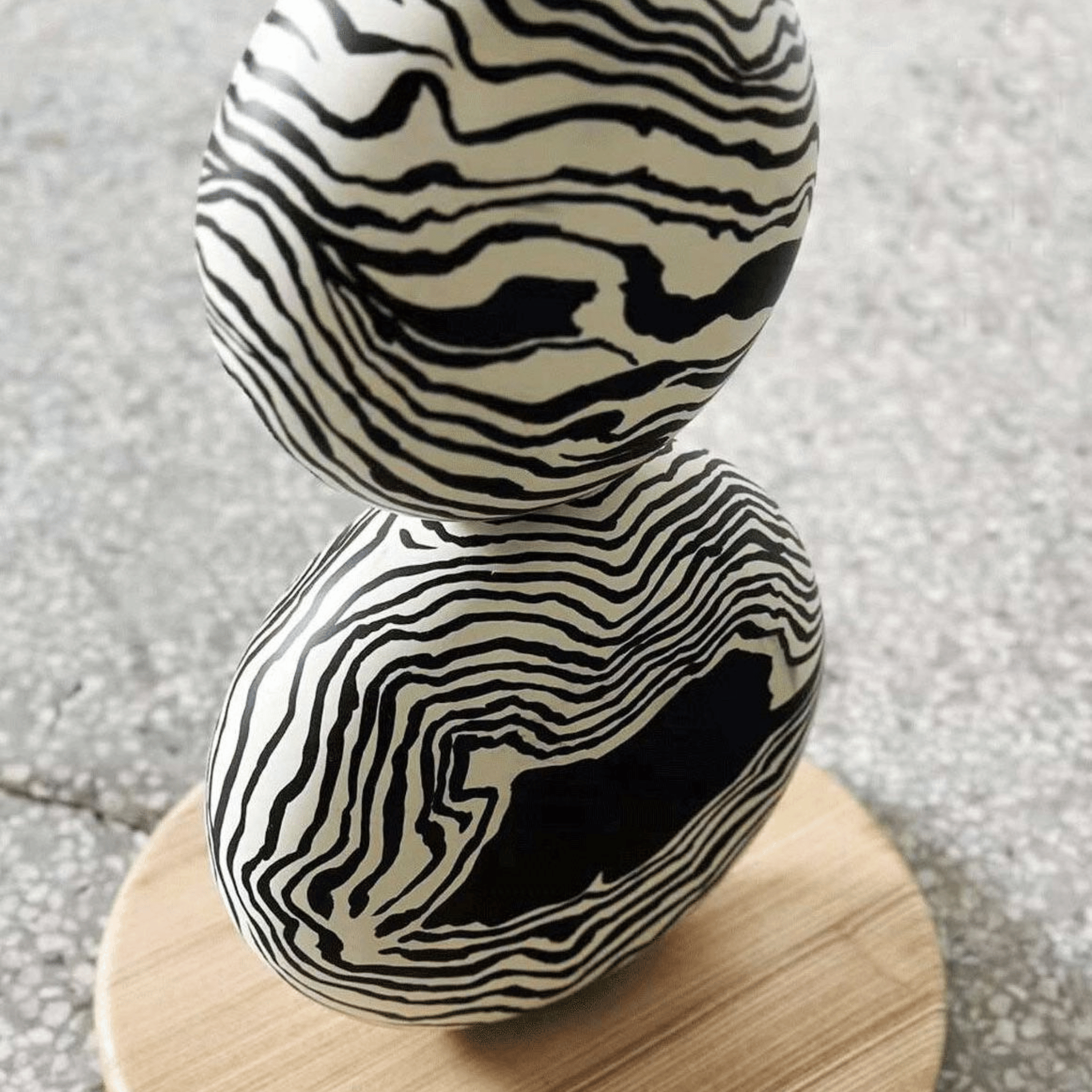 Stokkra Sculptural Zebra Floor Lamp for Living Room, Lamps, Wood Base