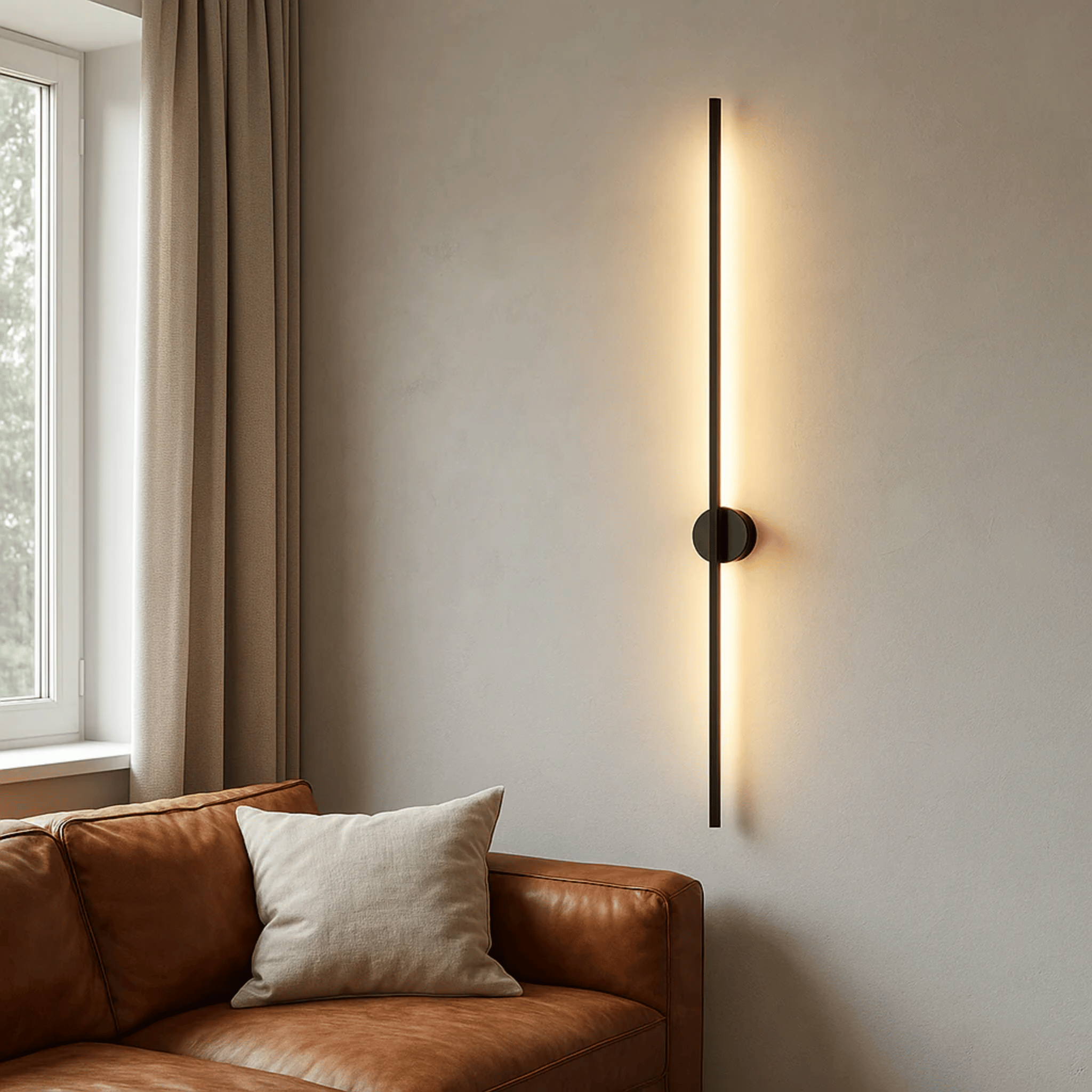 Strimla Scandinavian LED Wall Lamp Dimmable Sconce, Black / 15.7’’ / Neutral Lighting, Light Fixtures, Nordic Minimalist