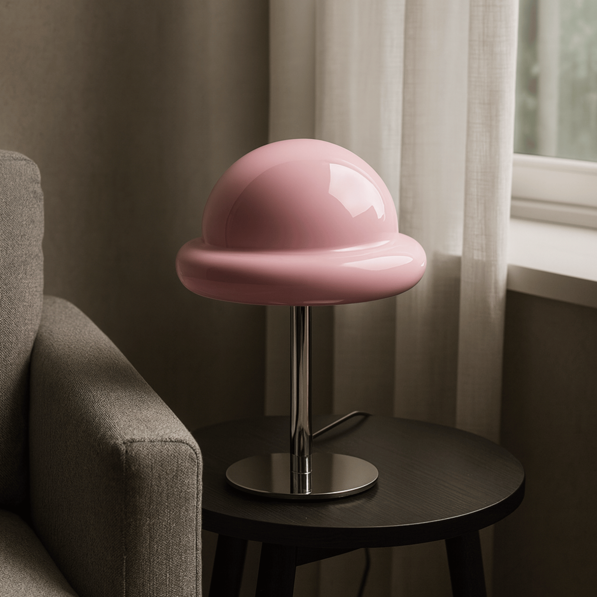 Svampa Dimmable Retro Glass Mushroom Table Lamp USB, Lamps, LED