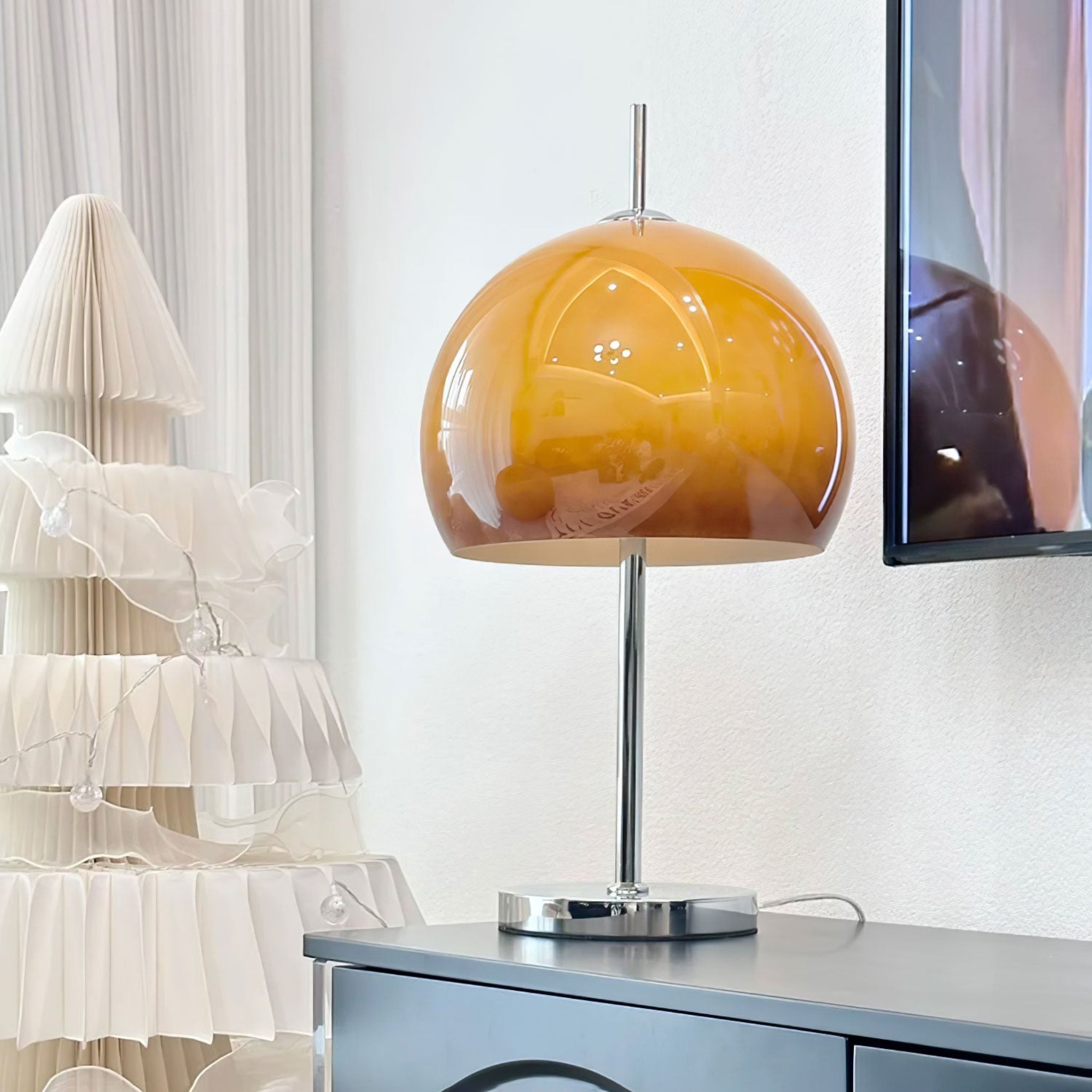Retro Mushroom Table Lamp with Stained Glass Shade, Lamps, Svampa Nordic Design