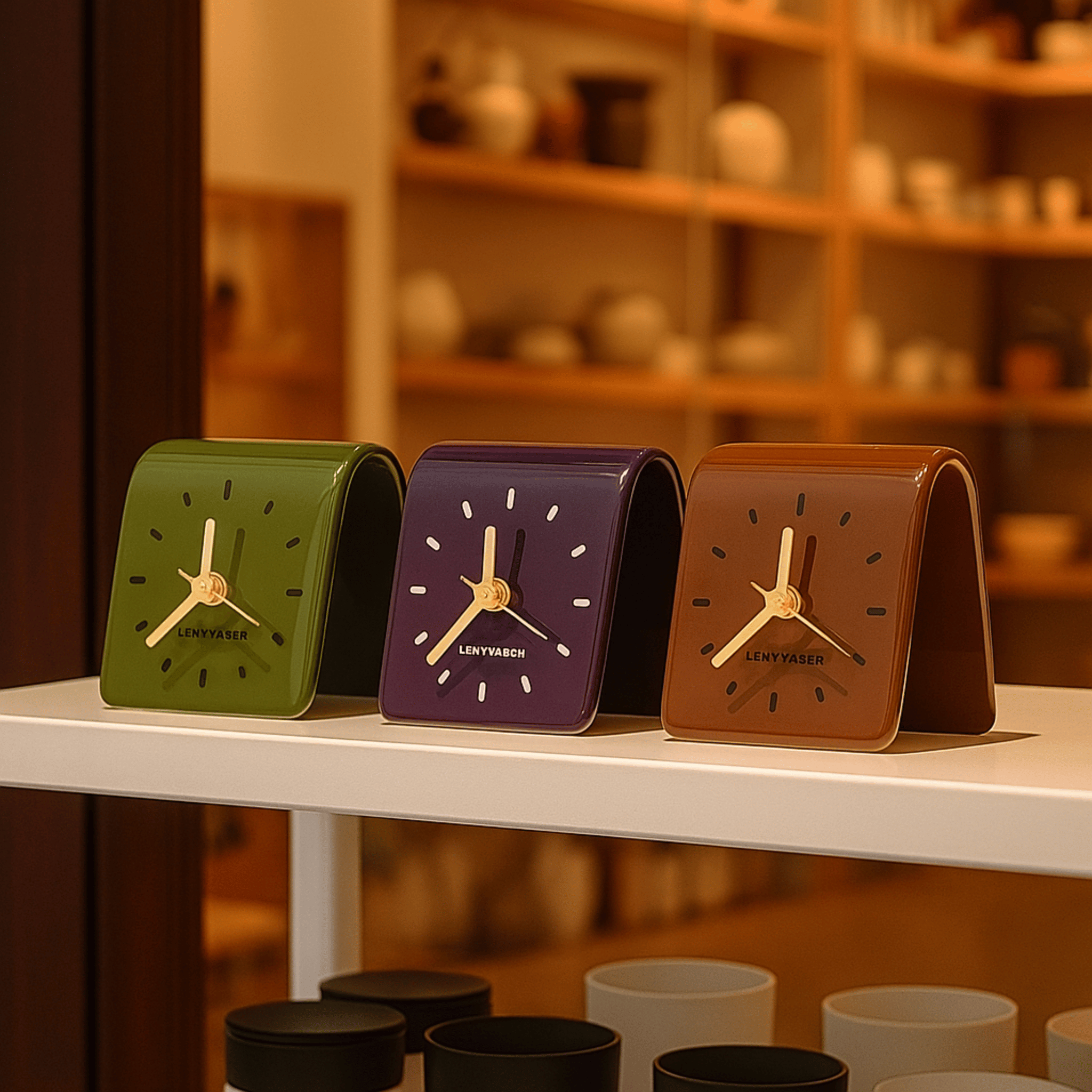 Silent Ceramic Desk Clock — Nordic Minimalist Style, Wall Clocks, Tilje for Modern Homes
