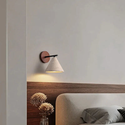 Natural Travertine Wall Sconce - Nordic Stone Light, Fixtures, Torva Yellow