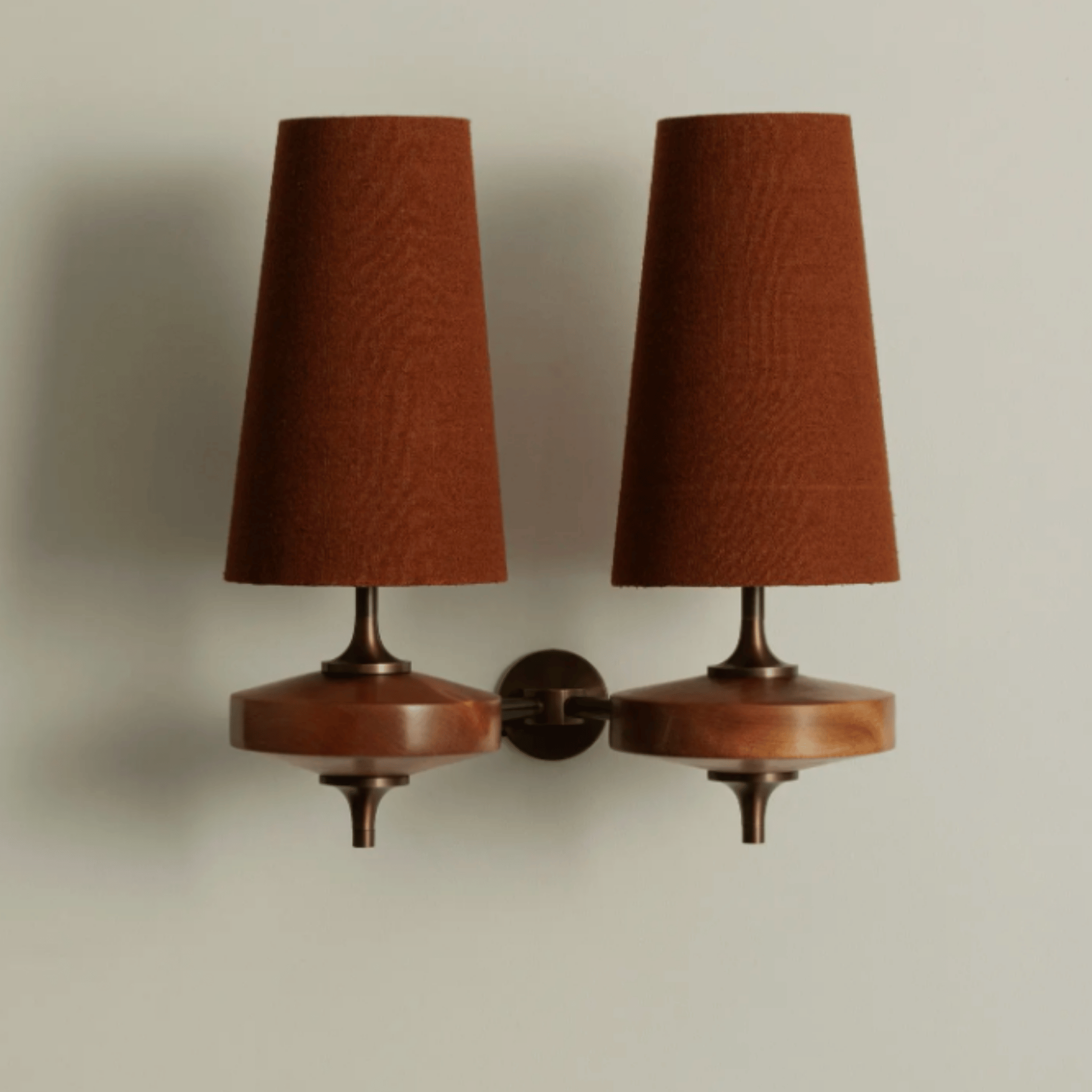 Tviljo Dual Fabric LED Wall Lamp Warm Nordic, Red, Light Fixtures
