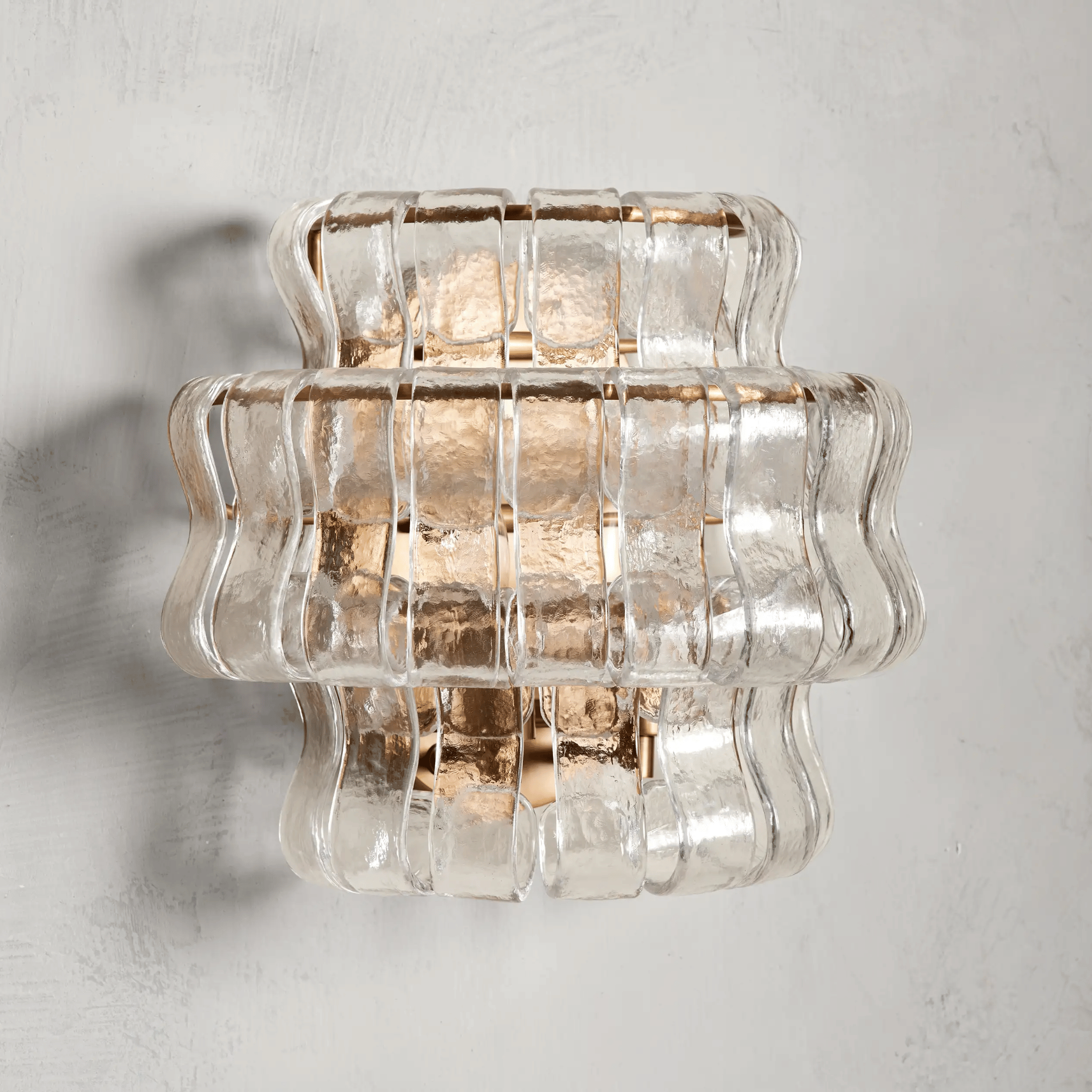 Vågla Dimmable Clear Glass Wall Sconce — 4 Finishes, Light Fixtures, Sculptural