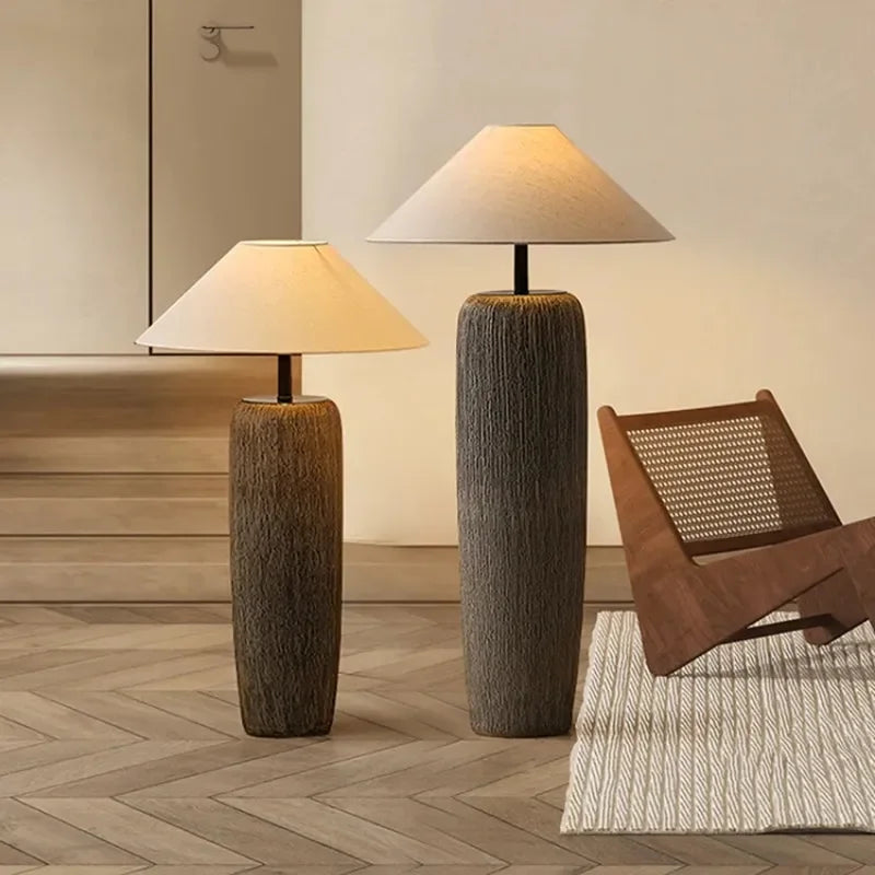 Japanese Ceramic Floor Lamp Vintage Nordic Design, Lamps, Vasten Artisan