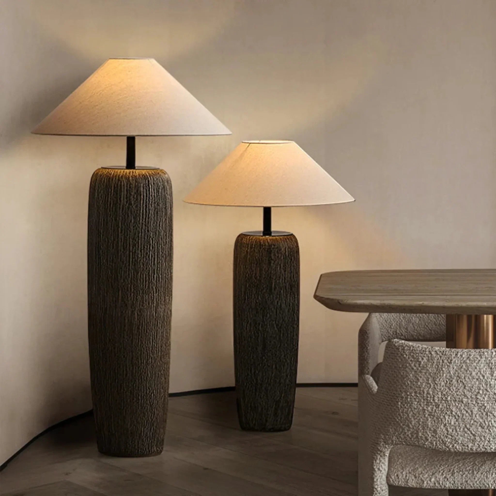 Japanese Ceramic Floor Lamp Vintage Nordic Design, Lamps, Vasten Artisan