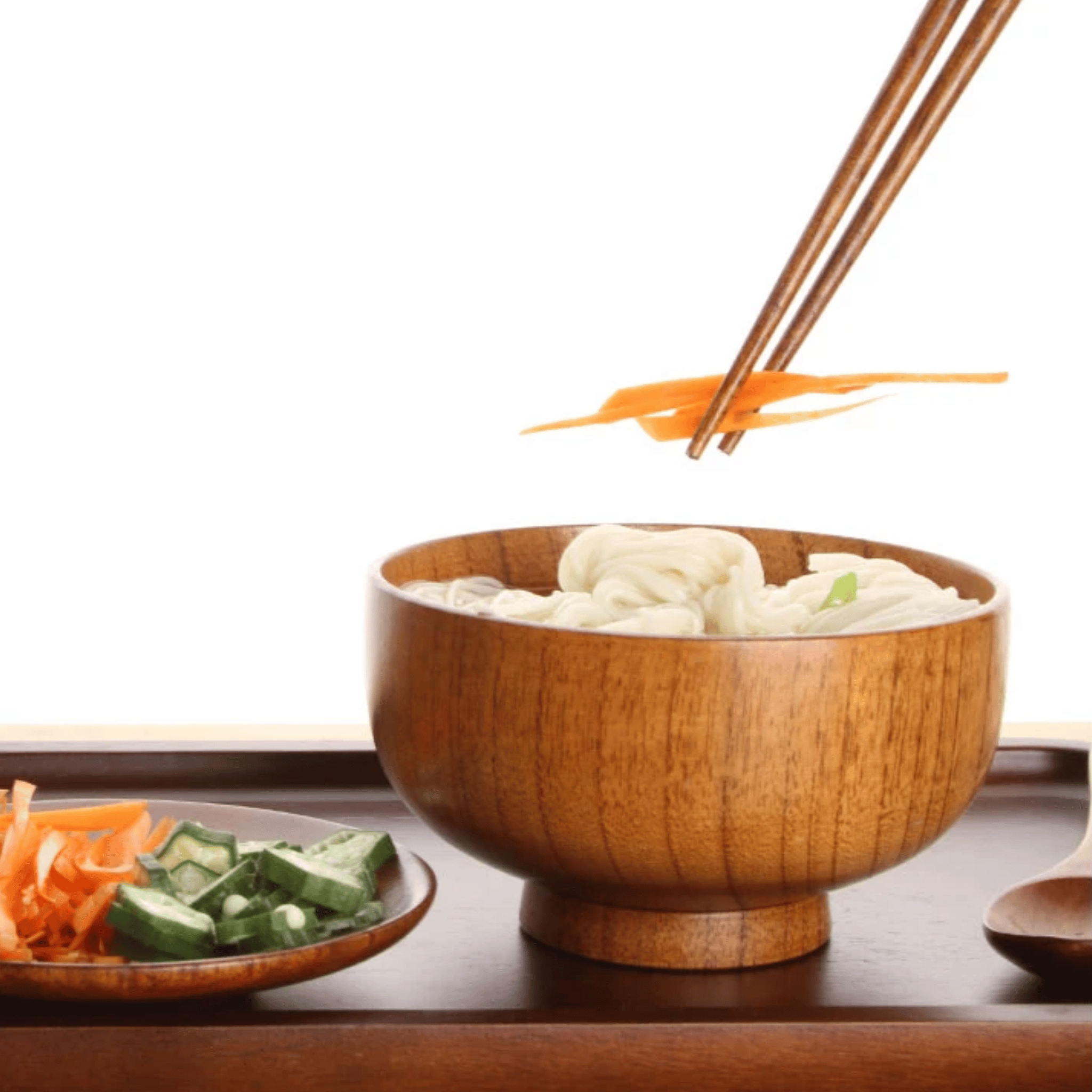 Minimalist Solid Wood Japanese Dinnerware Set Gift, Sets, Vedra Jujube Dining 5pc