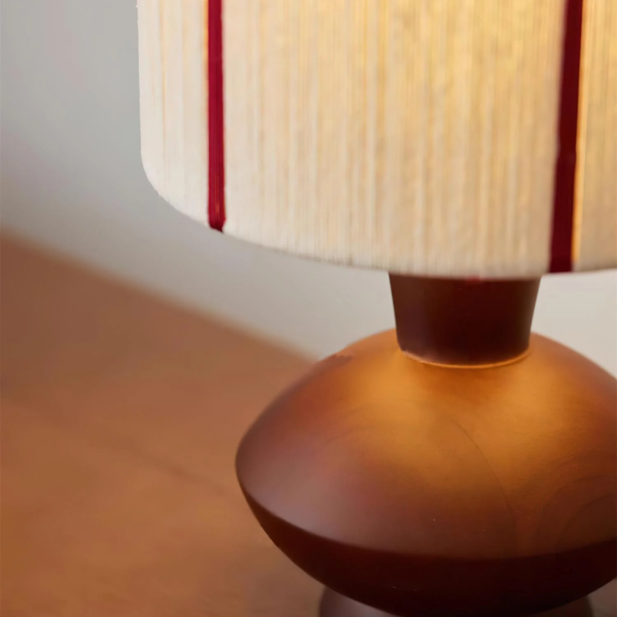 Rustic Solid Wood Table Lamp with Hemp Rope Accent, Lamps, Vedra Vintage