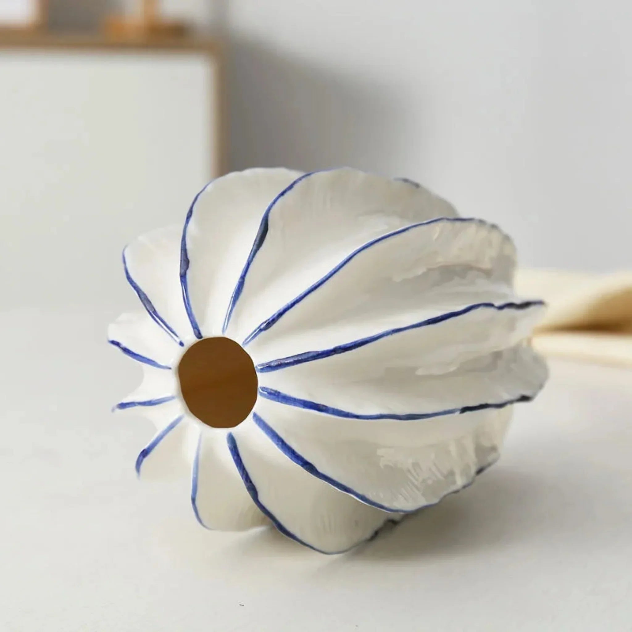 Blomra Sculptural Porcelain Vase for Nordic Decor, Vases, Handcrafted