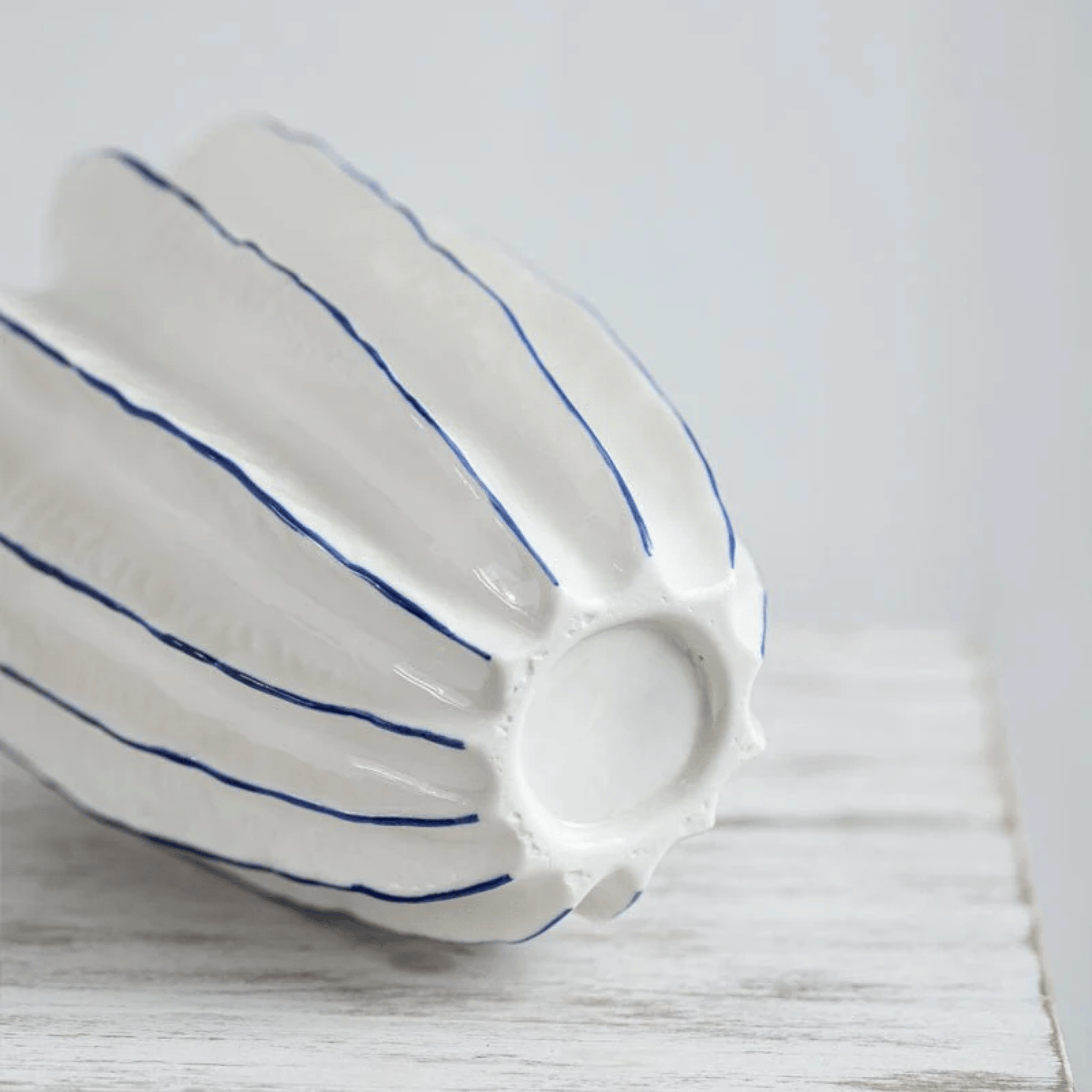 Blomra Sculptural Porcelain Vase for Nordic Decor, Vases, Handcrafted